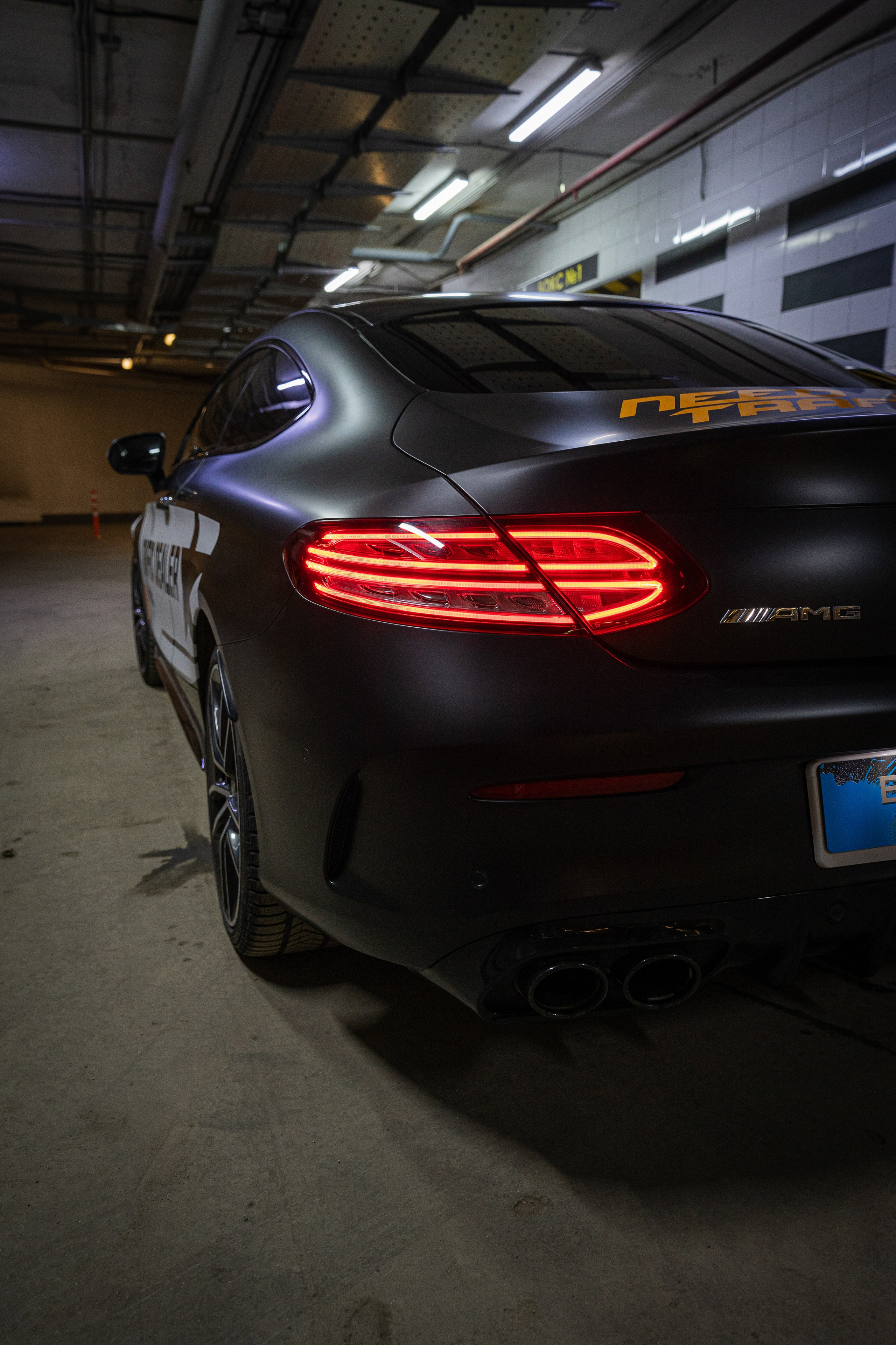 Винилография на Mercedes Benz C43 AMG. Студия дизайна и оклейки авто Barmaley Design