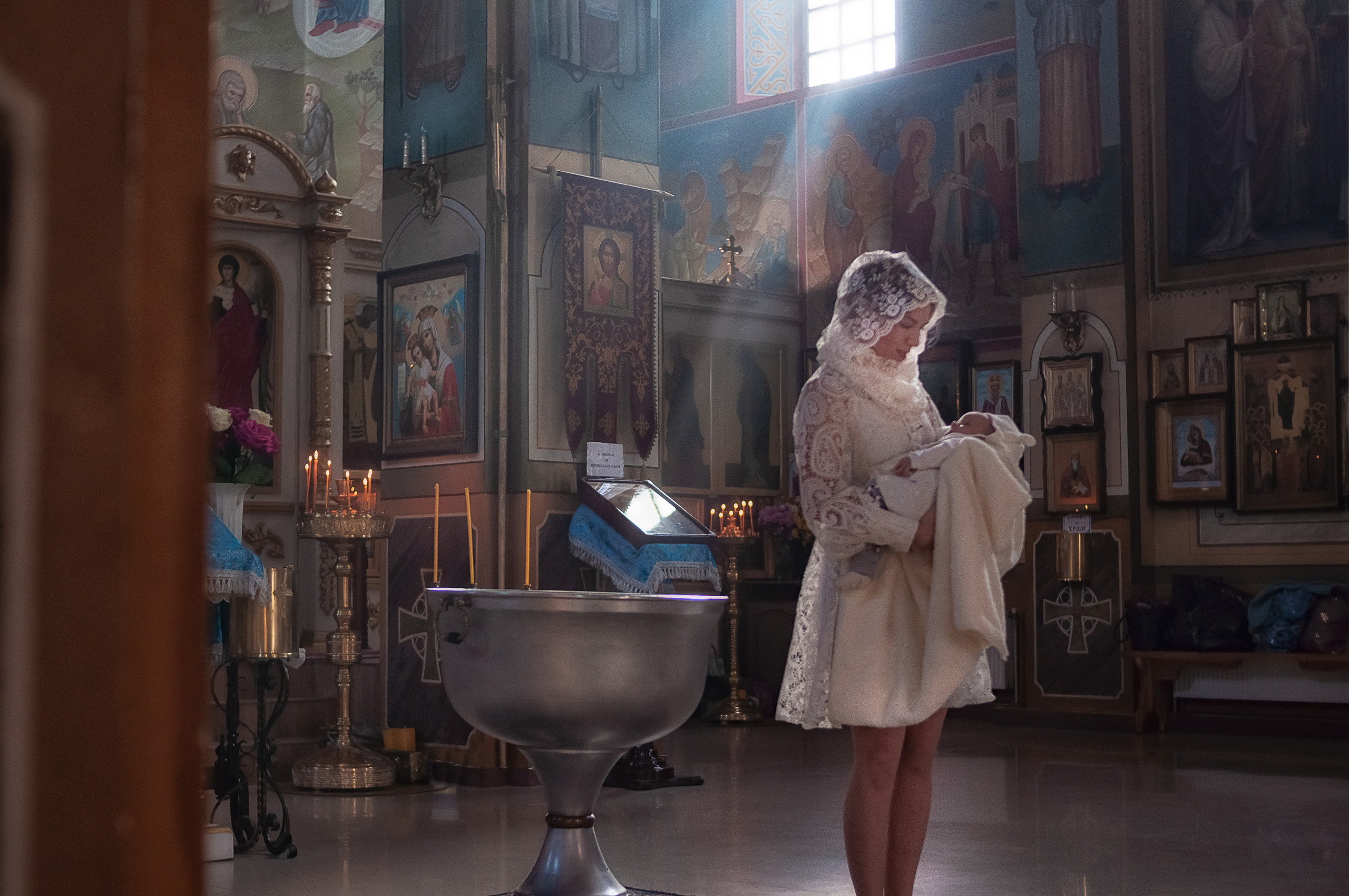 Крещение в Храме Иерусалимской Иконы Божьей Матери. Фотограф беременности и ньюборн в Ростове-на-Дону
