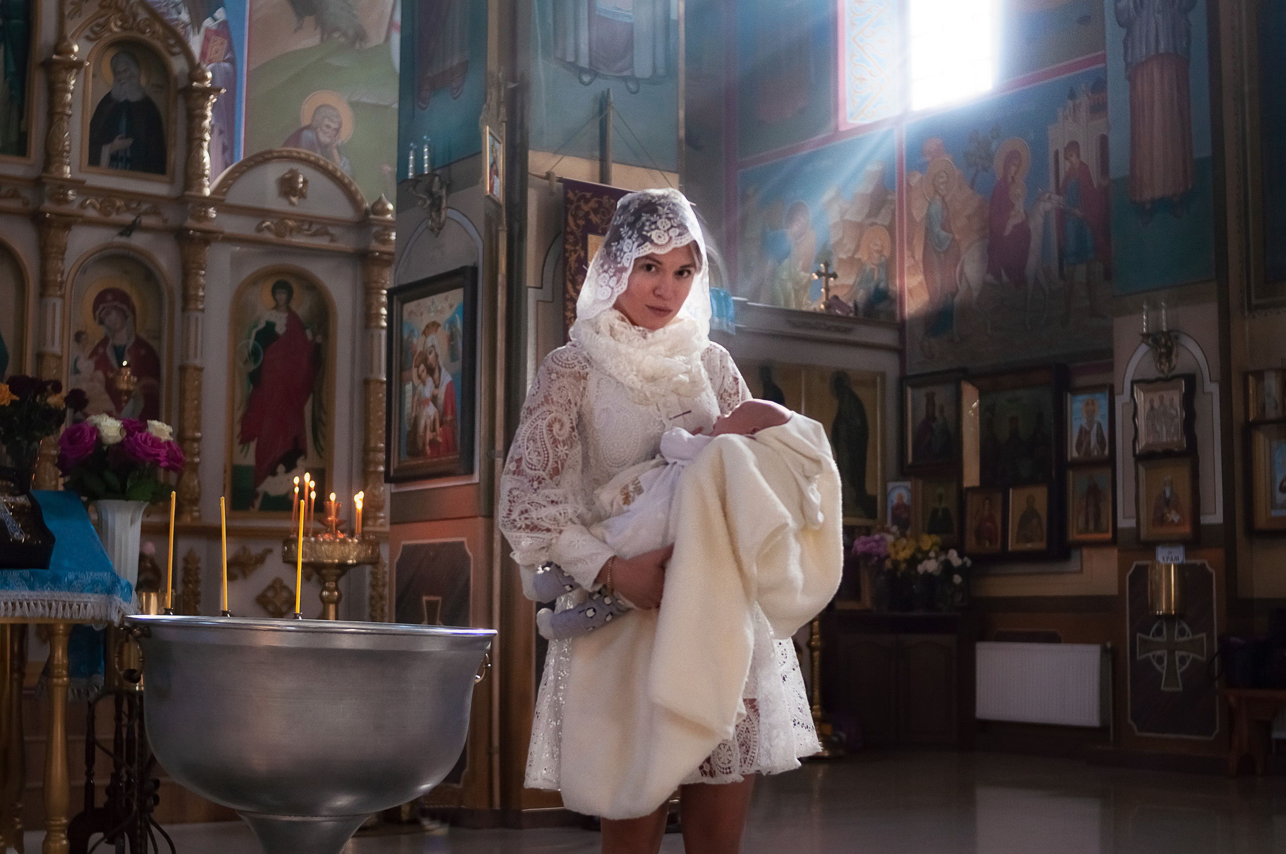 Крещение в Храме Иерусалимской Иконы Божьей Матери. Фотограф беременности и ньюборн в Ростове-на-Дону
