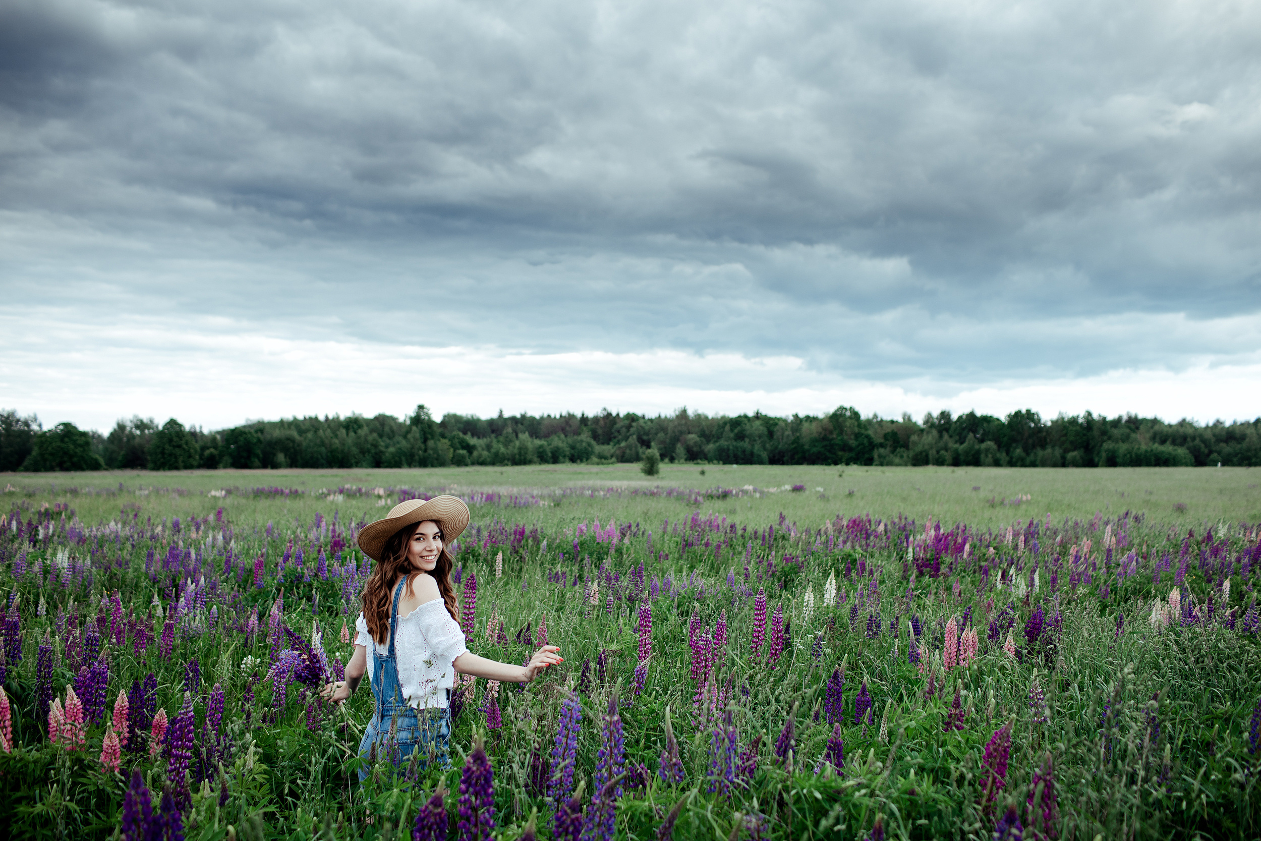 Фотосессия в люпинах. Анна. Свадебный и семейный фотограф в Твери, Москве, Санкт-Петербурге