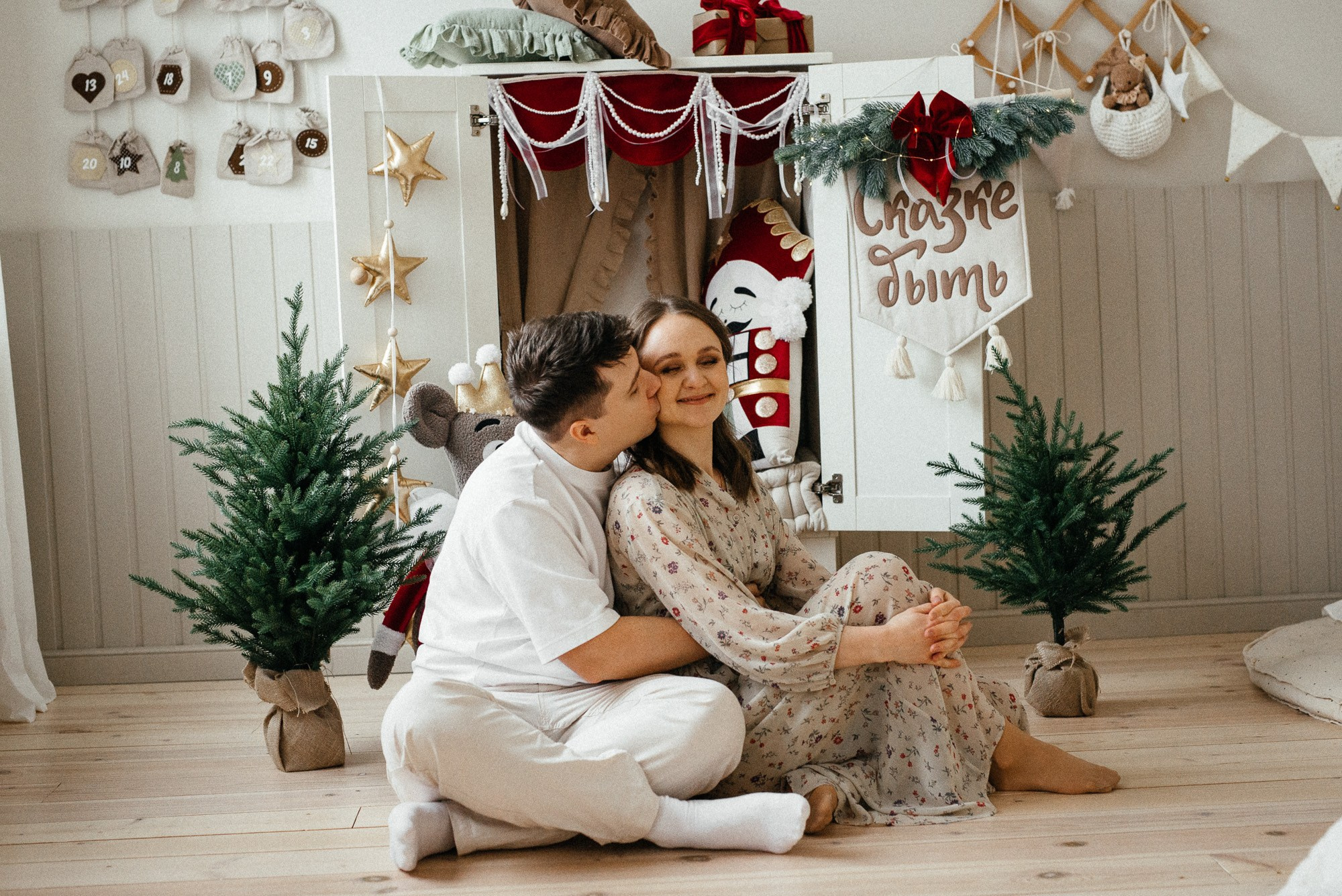 Семейная съемка в уютной студии