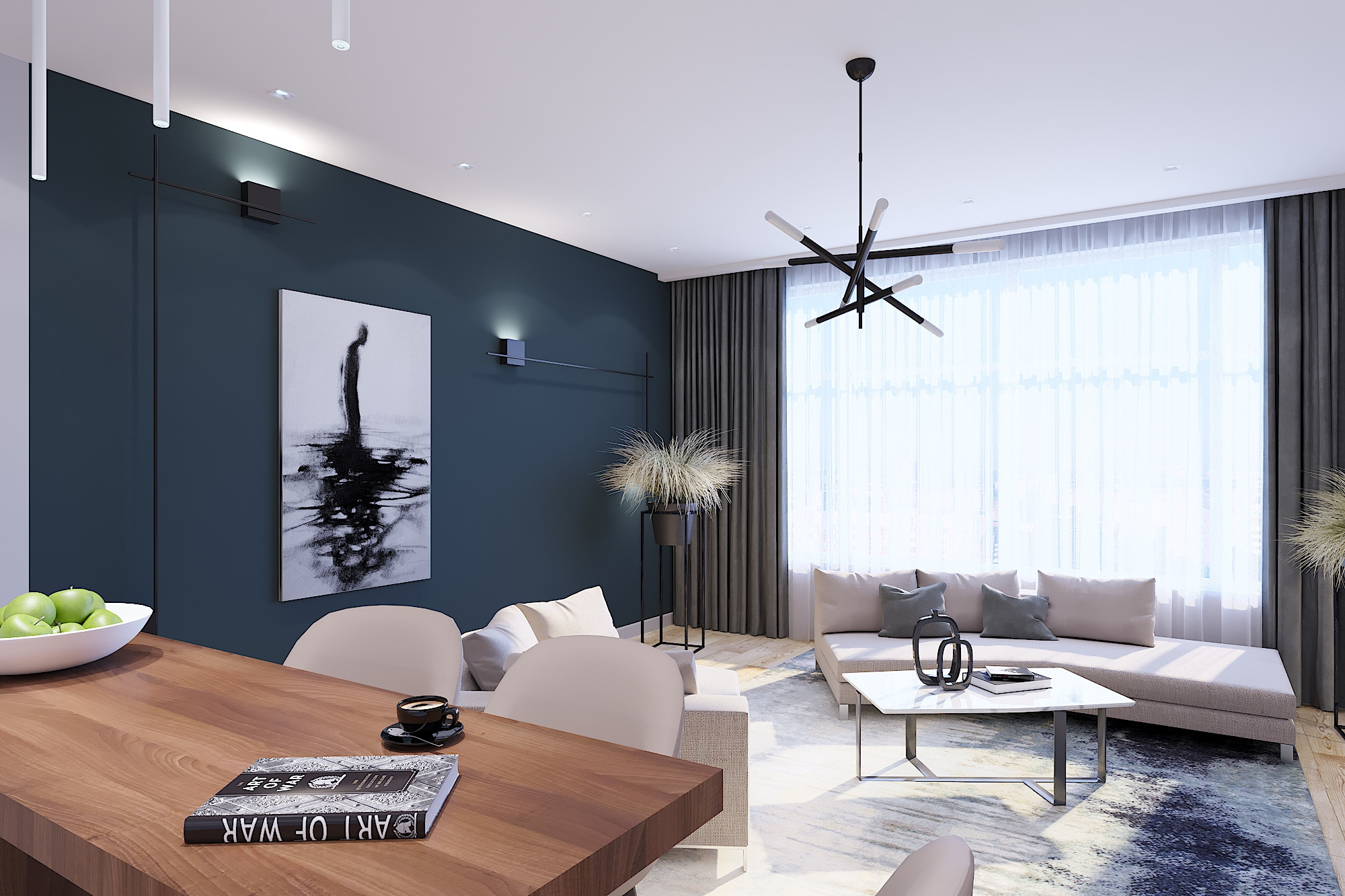 ЖК Ленинский. 3-к квартира. 104 м². Авторский дизайн интерьера