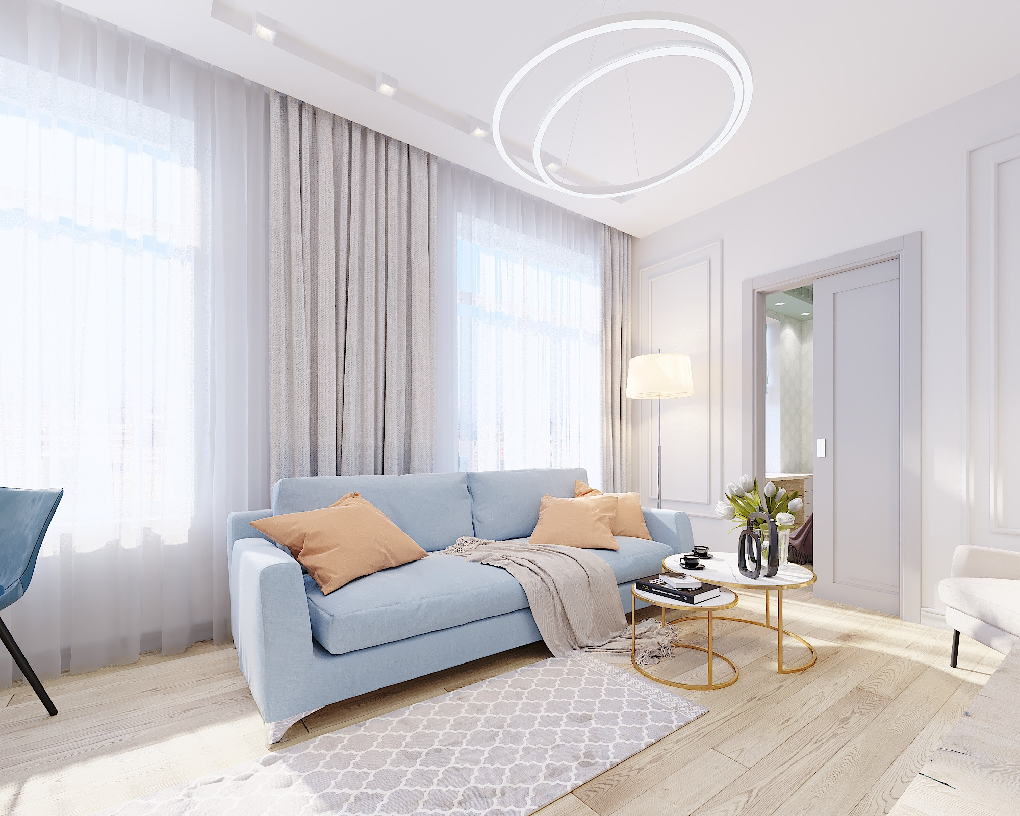 ЖК Рассказово. 2-к квартира. 70 м². Авторский дизайн интерьера