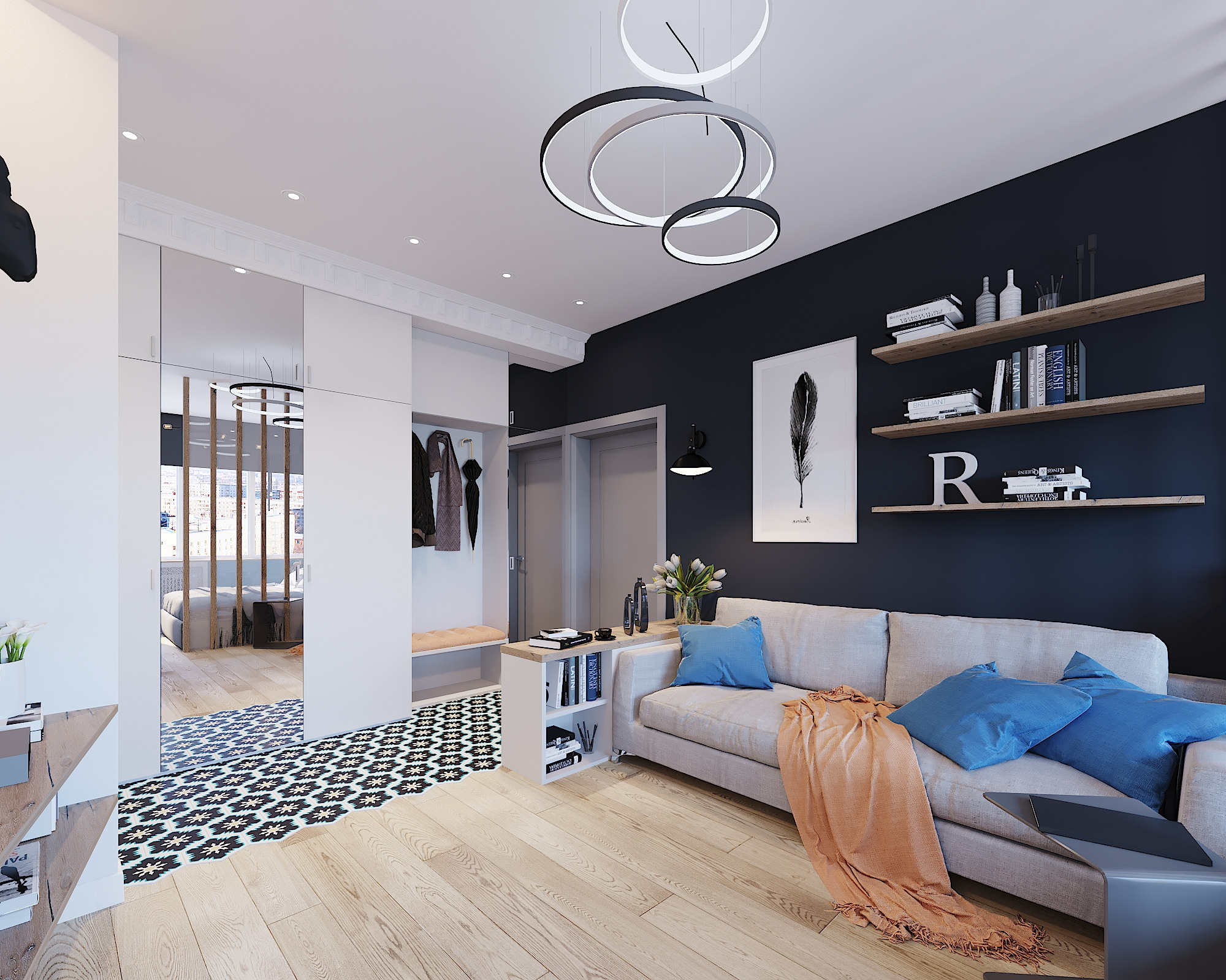 ЖК Технопарк. 1-к квартира. 38 м². Авторский дизайн интерьера