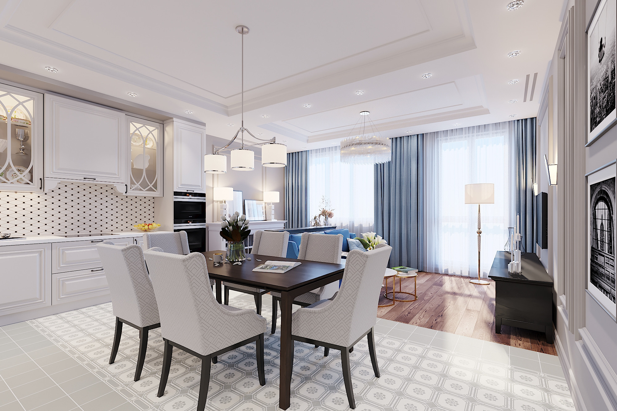 ЖК Дубровка. 4-к квартира.181 м². Авторский дизайн интерьера