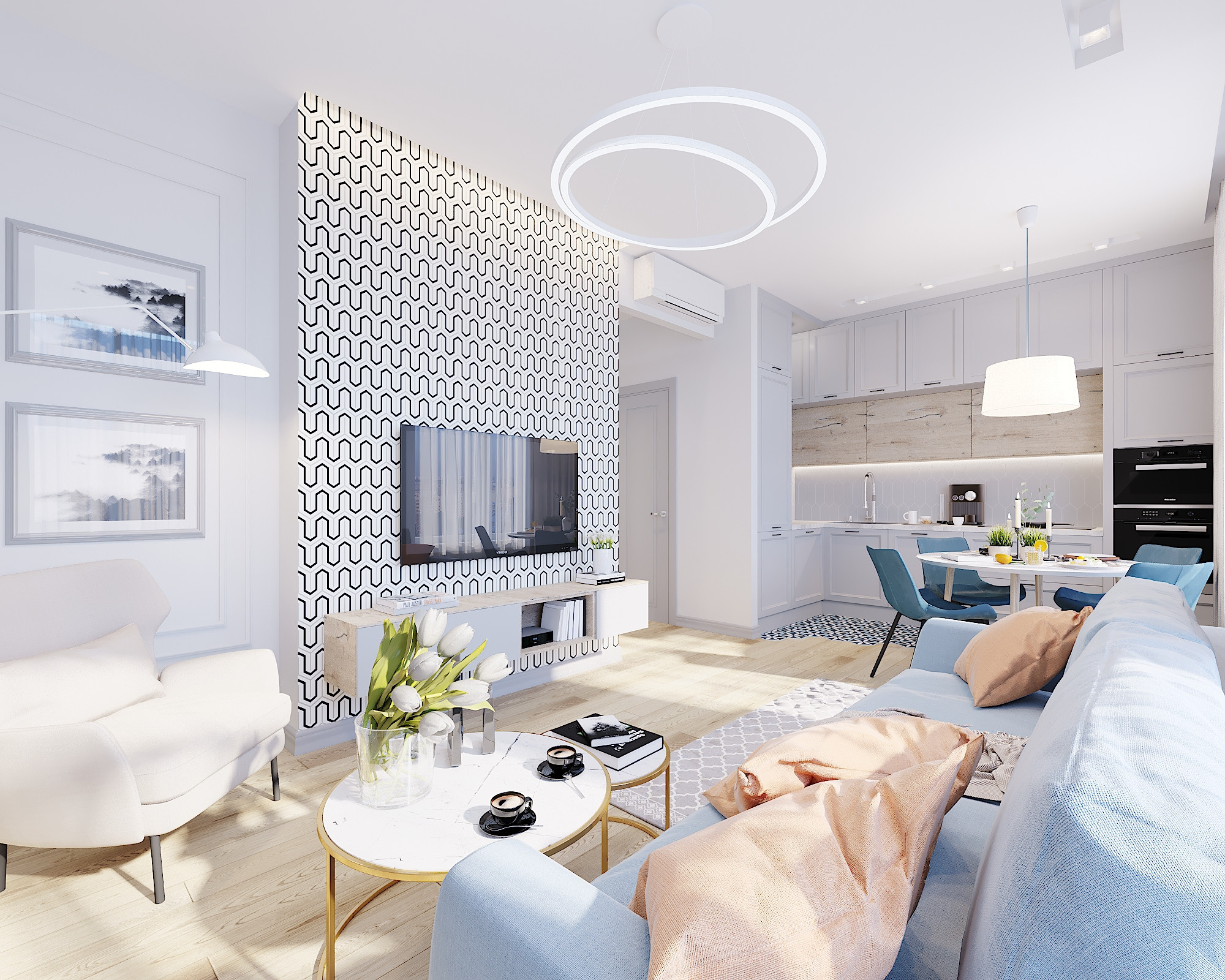 ЖК Рассказово. 2-к квартира. 70 м². Авторский дизайн интерьера