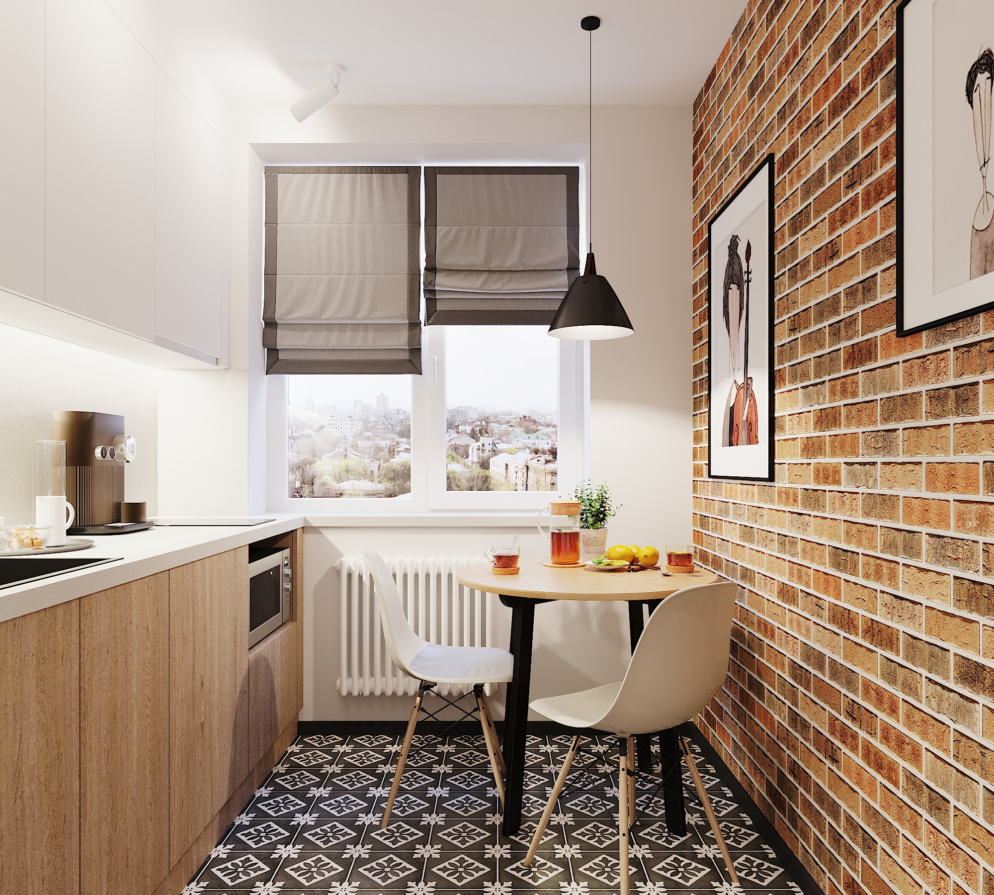 1-к квартира 32 м². Авторский дизайн интерьера