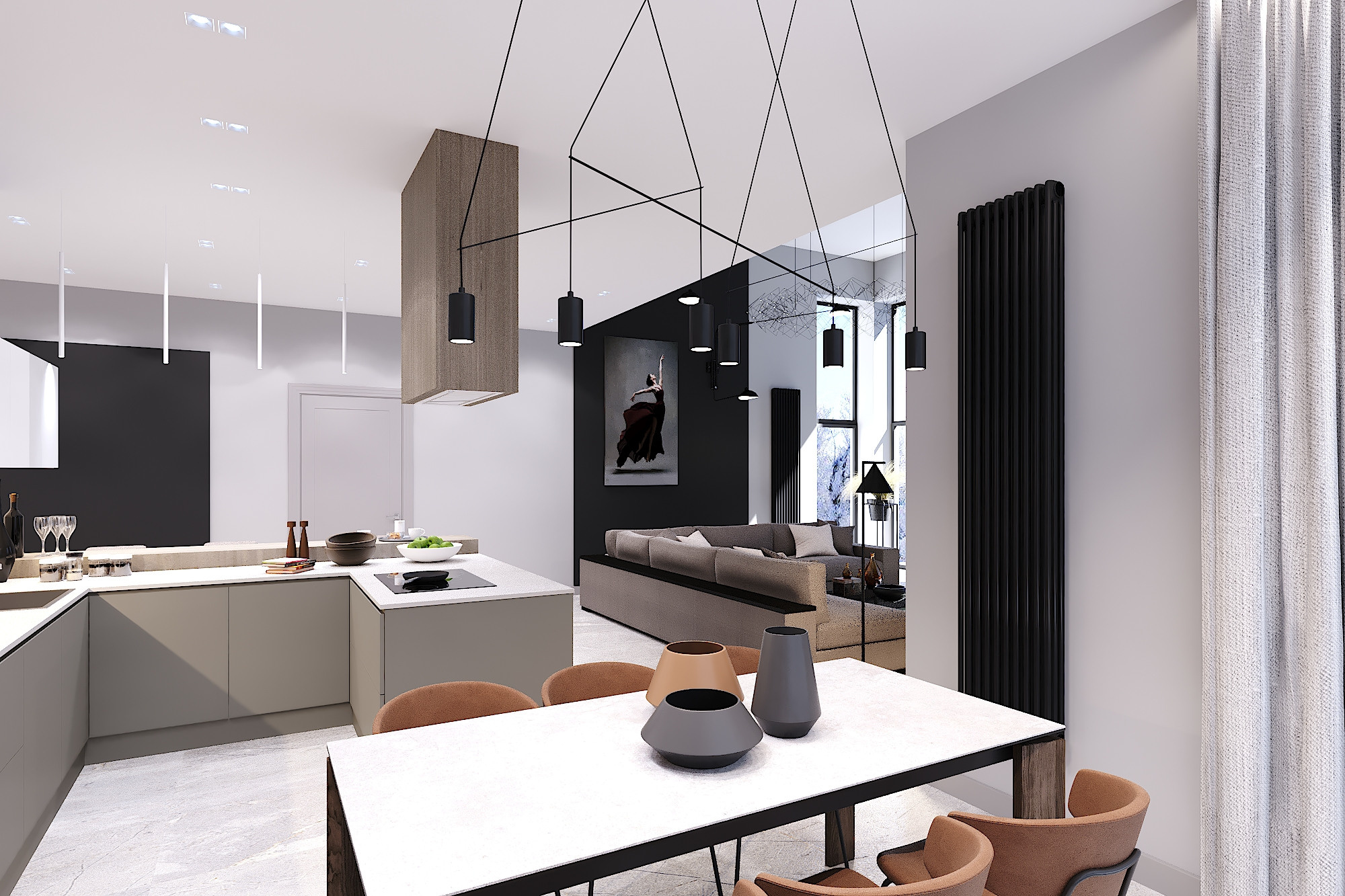 КП Руза Фэмили Парк. Загородный дом. 204 м². Авторский дизайн интерьера