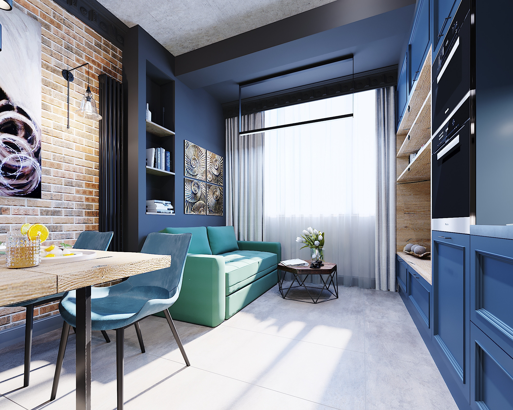 ЖК Скандинавия. 4-к квартира. 123 м². Авторский дизайн интерьера