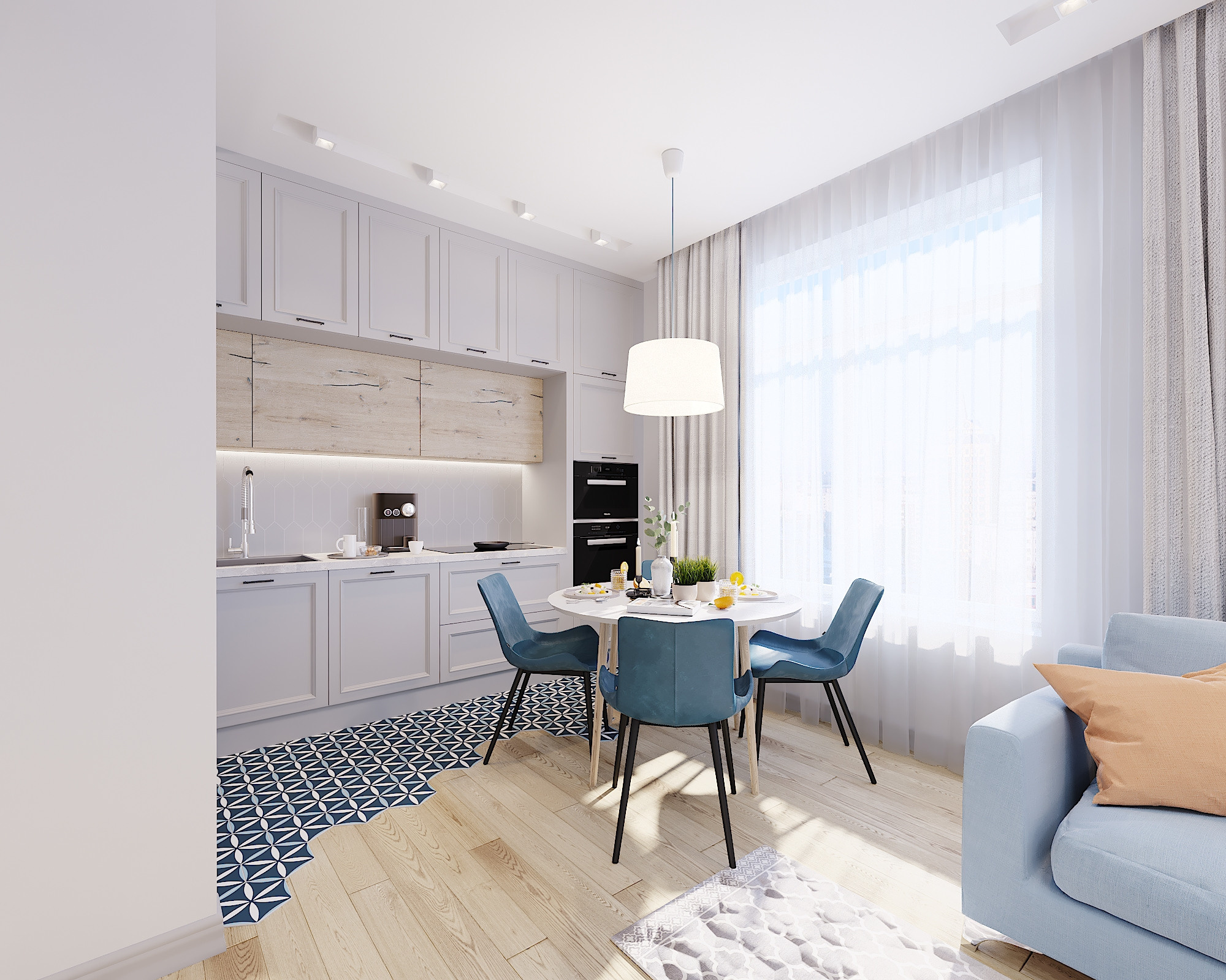 ЖК Рассказово. 2-к квартира. 70 м². Авторский дизайн интерьера