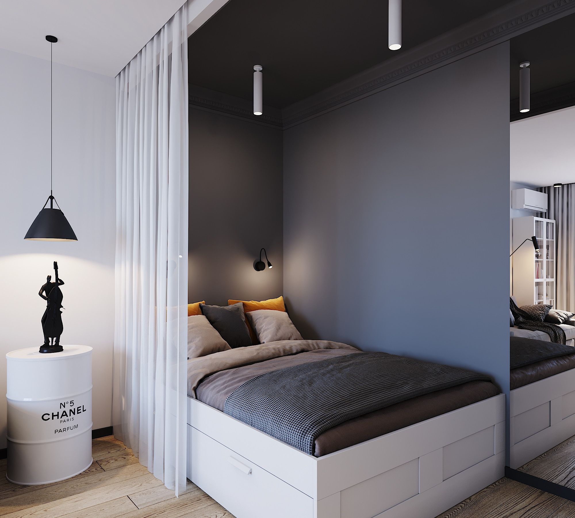 1-к квартира 32 м². Авторский дизайн интерьера