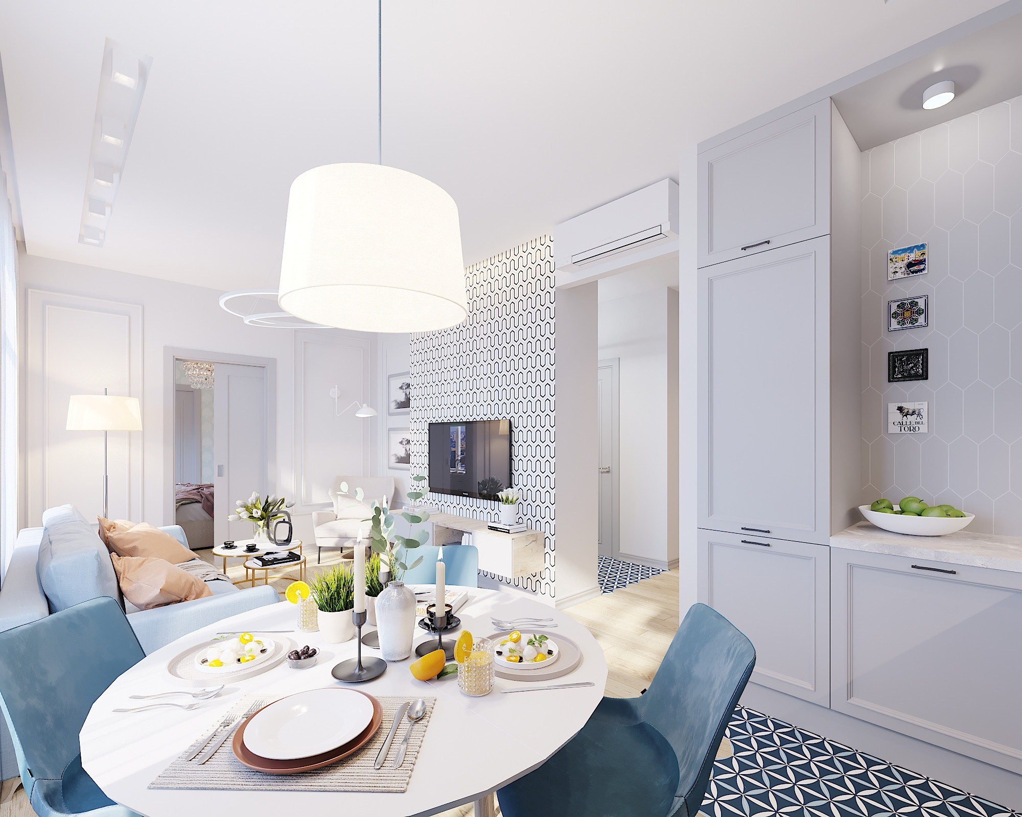 ЖК Рассказово. 2-к квартира. 70 м². Авторский дизайн интерьера