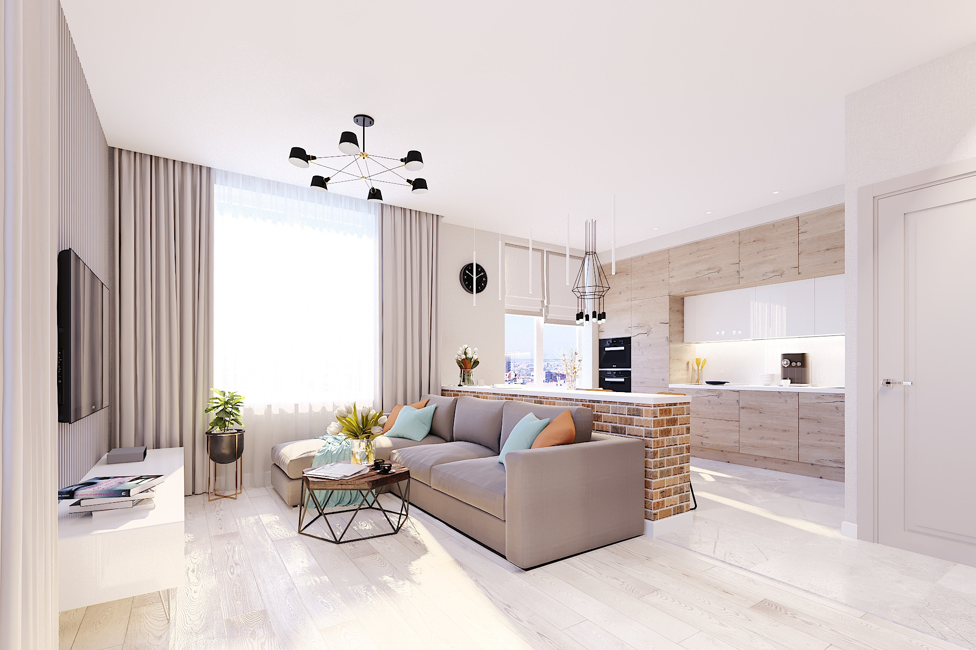 ЖК Рассказово. 2-к квартира. 68 м². Авторский дизайн интерьера