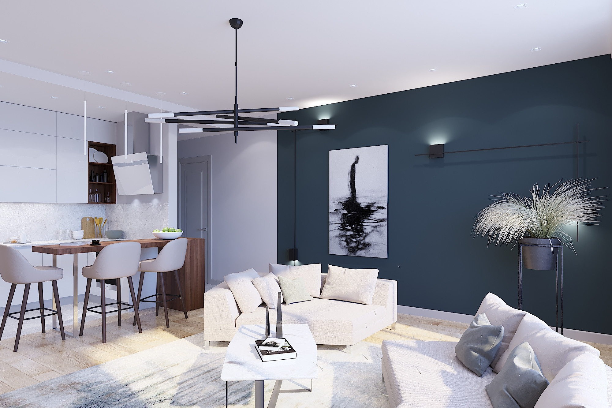 ЖК Ленинский. 3-к квартира. 104 м². Авторский дизайн интерьера