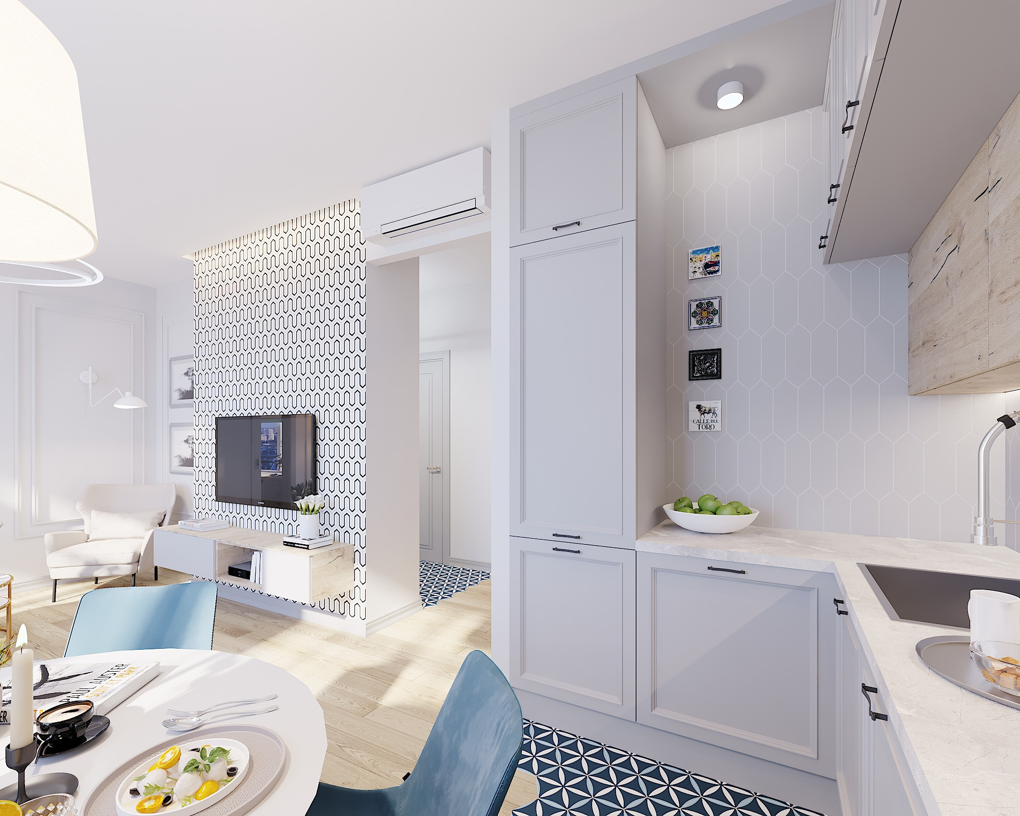 ЖК Рассказово. 2-к квартира. 70 м². Авторский дизайн интерьера