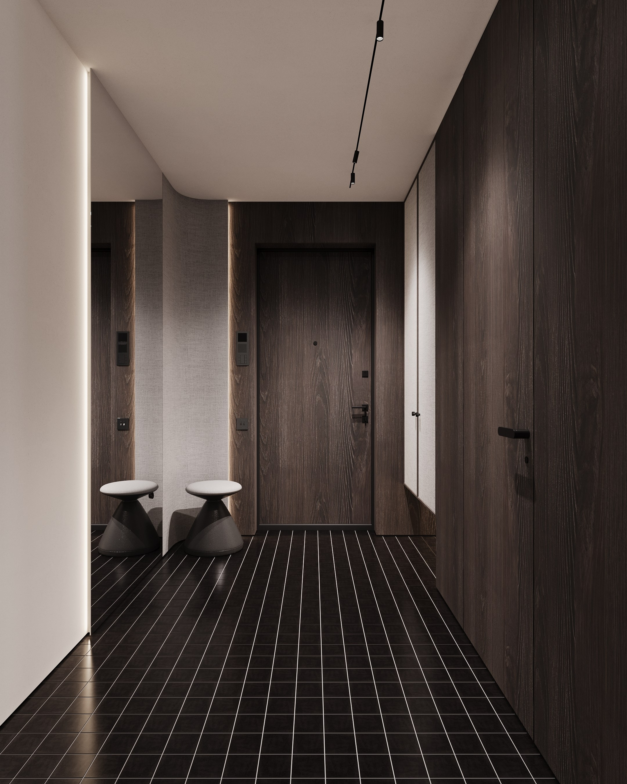 Прихожая в стиле минимализм и эклектика Dea como interior