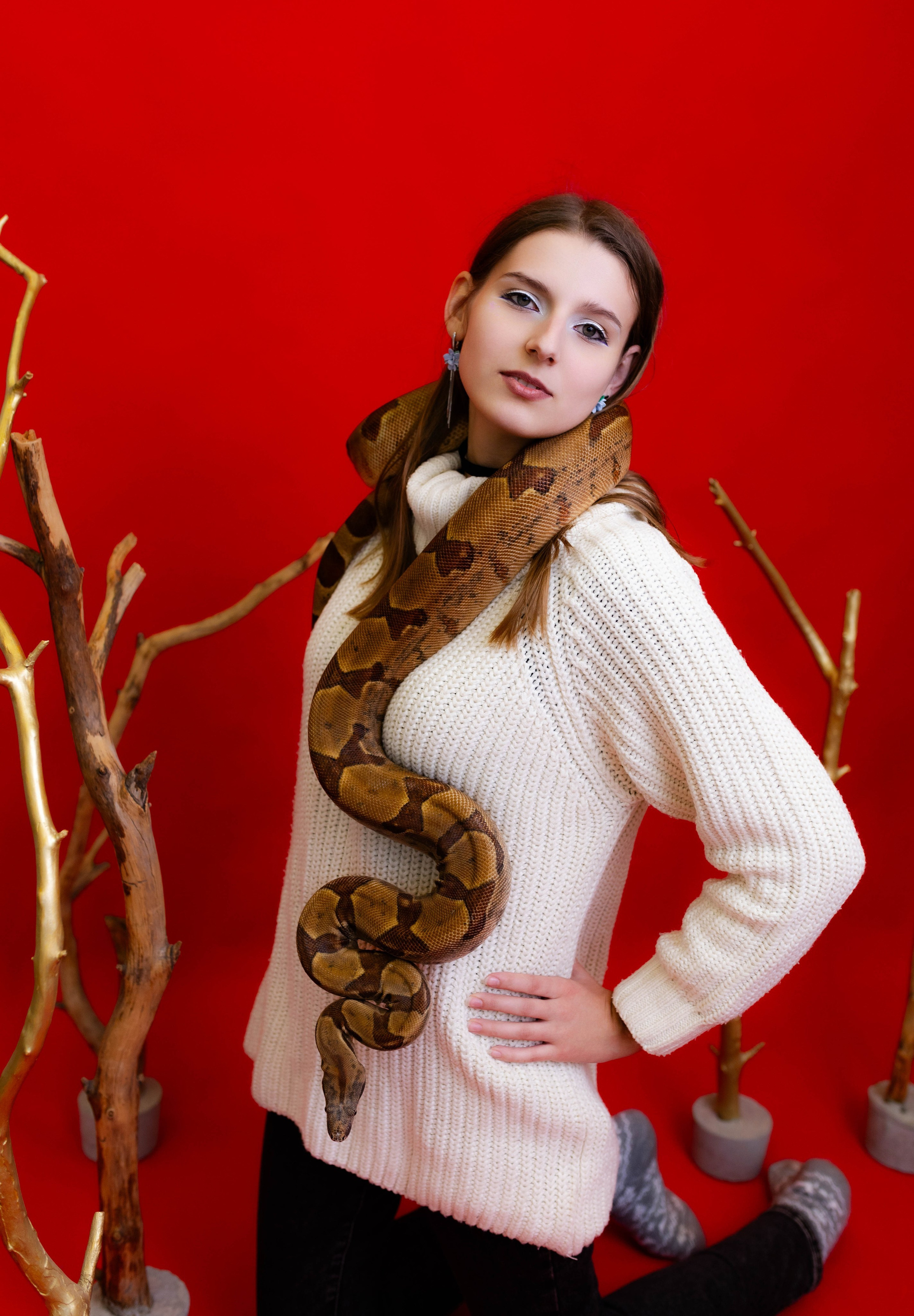 Фотосессии со змейкой. Свадебный и семейный фотограф Виолетта в Липецке