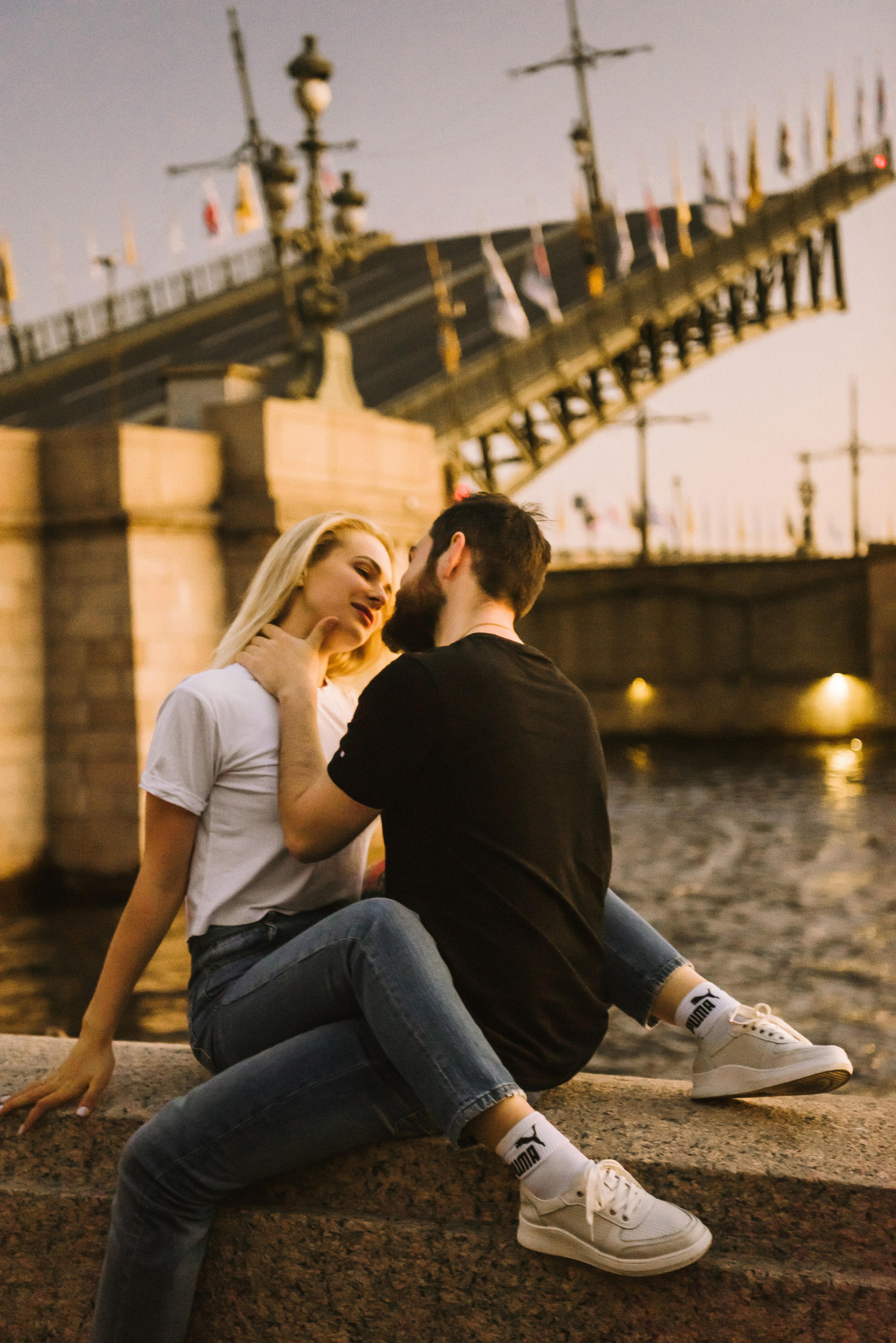 Лера и Женя. Разводные мосты. Рассвет. Свадебный фотограф в Санкт-Петербурге София Шубик