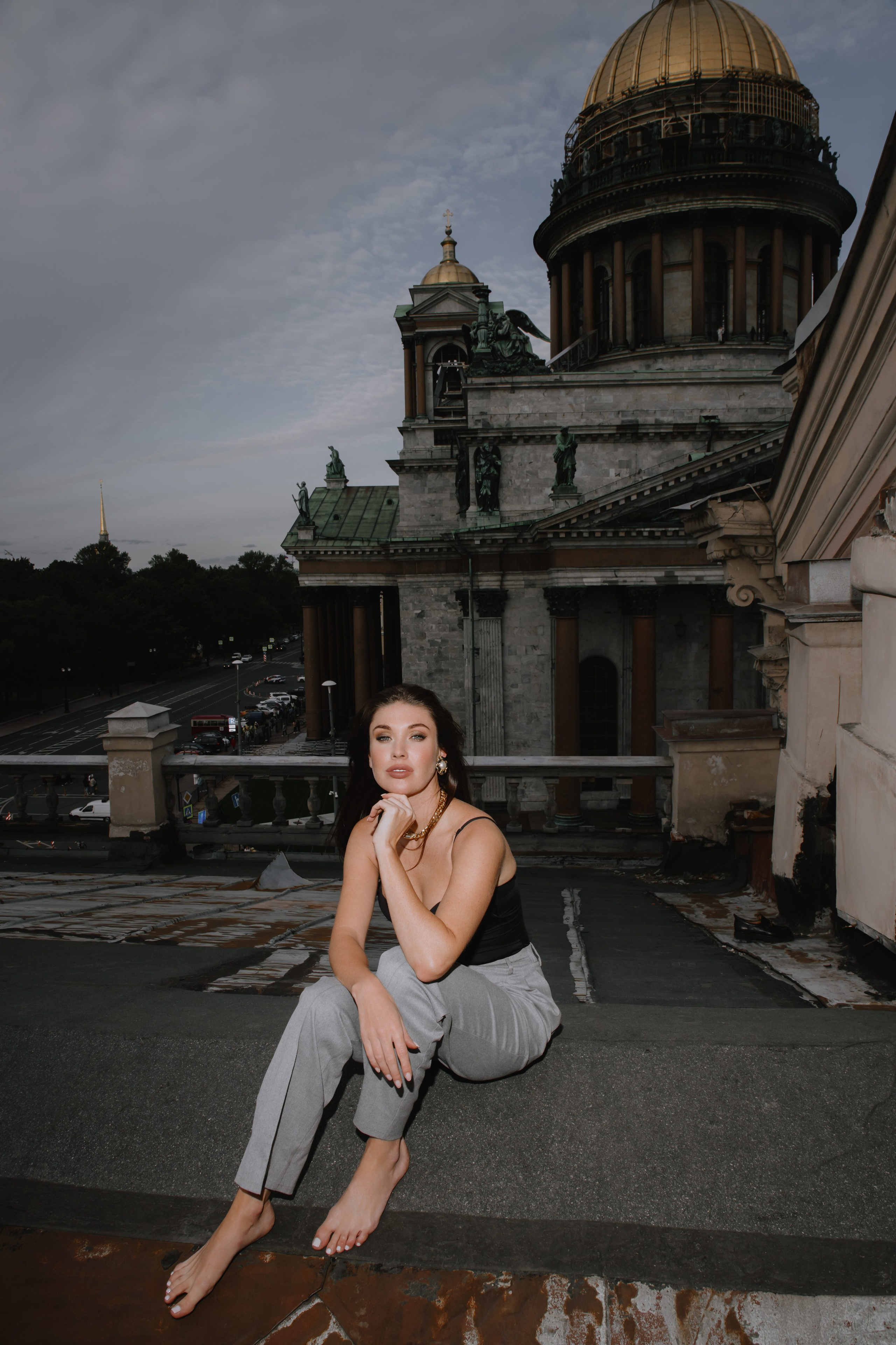 Вероника (съемка на крыше). Фотограф в Москве и Санкт-Петербурге Дарина