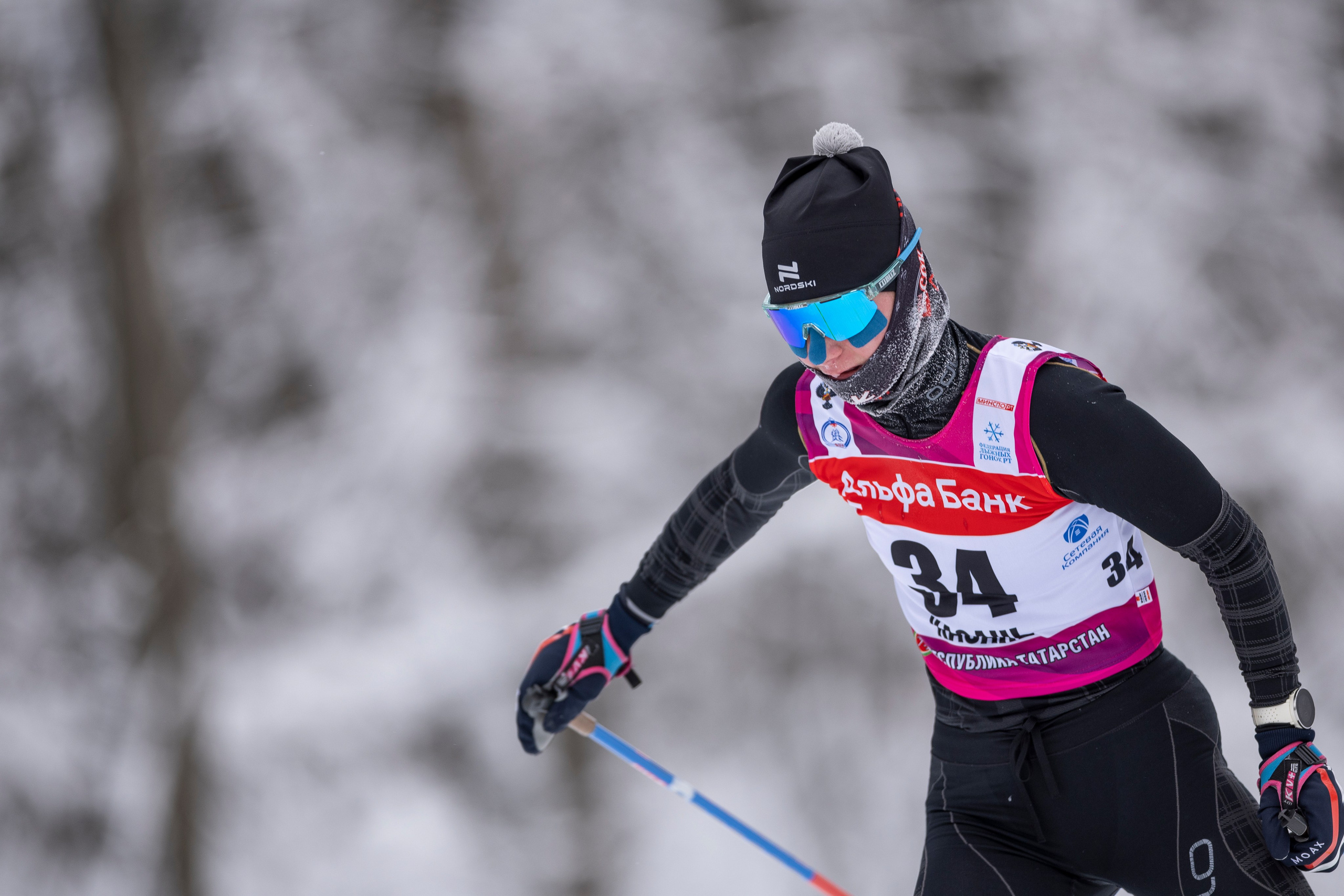 Кубок Росси по лыжным гонкам 2024. Женщины 10 км. Спортивный репортажный фотограф Казань Нафис Сиразетдинов