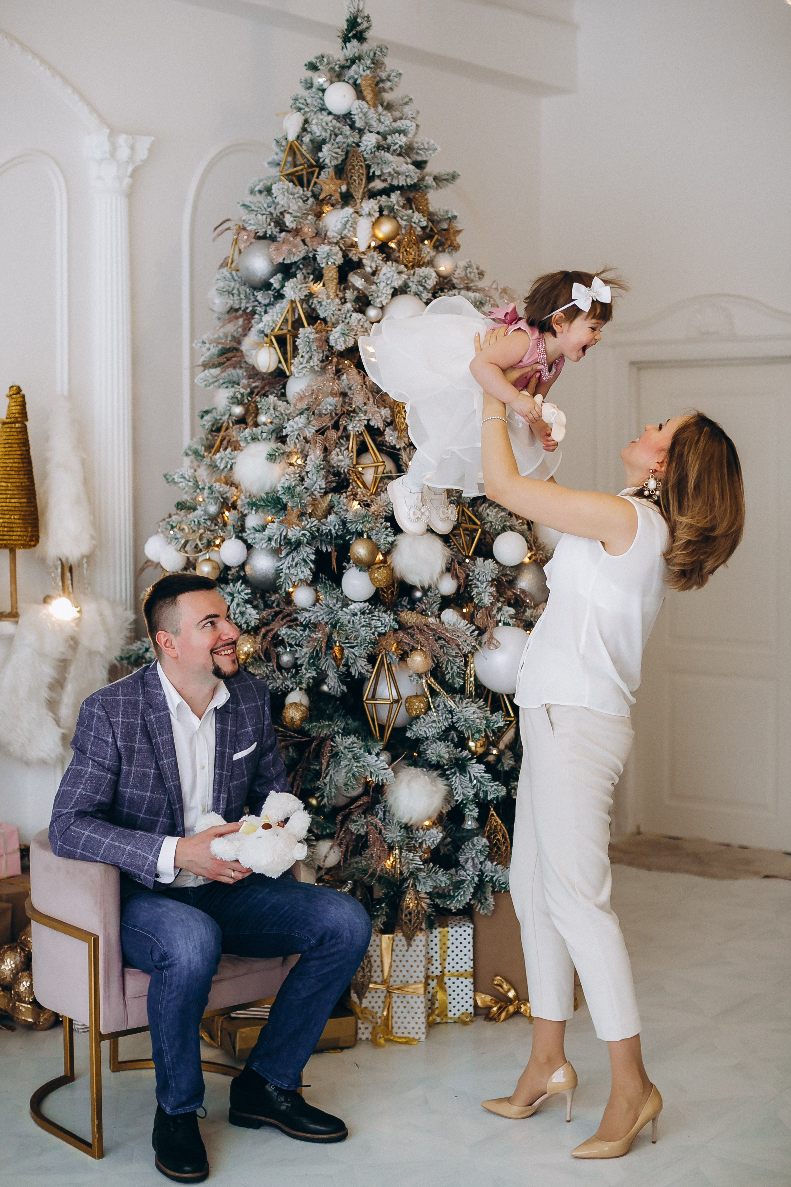 Новогодняя фотосессия в студии. Семейный, детский и школьный фотограф в Москве Рудницкая Анна