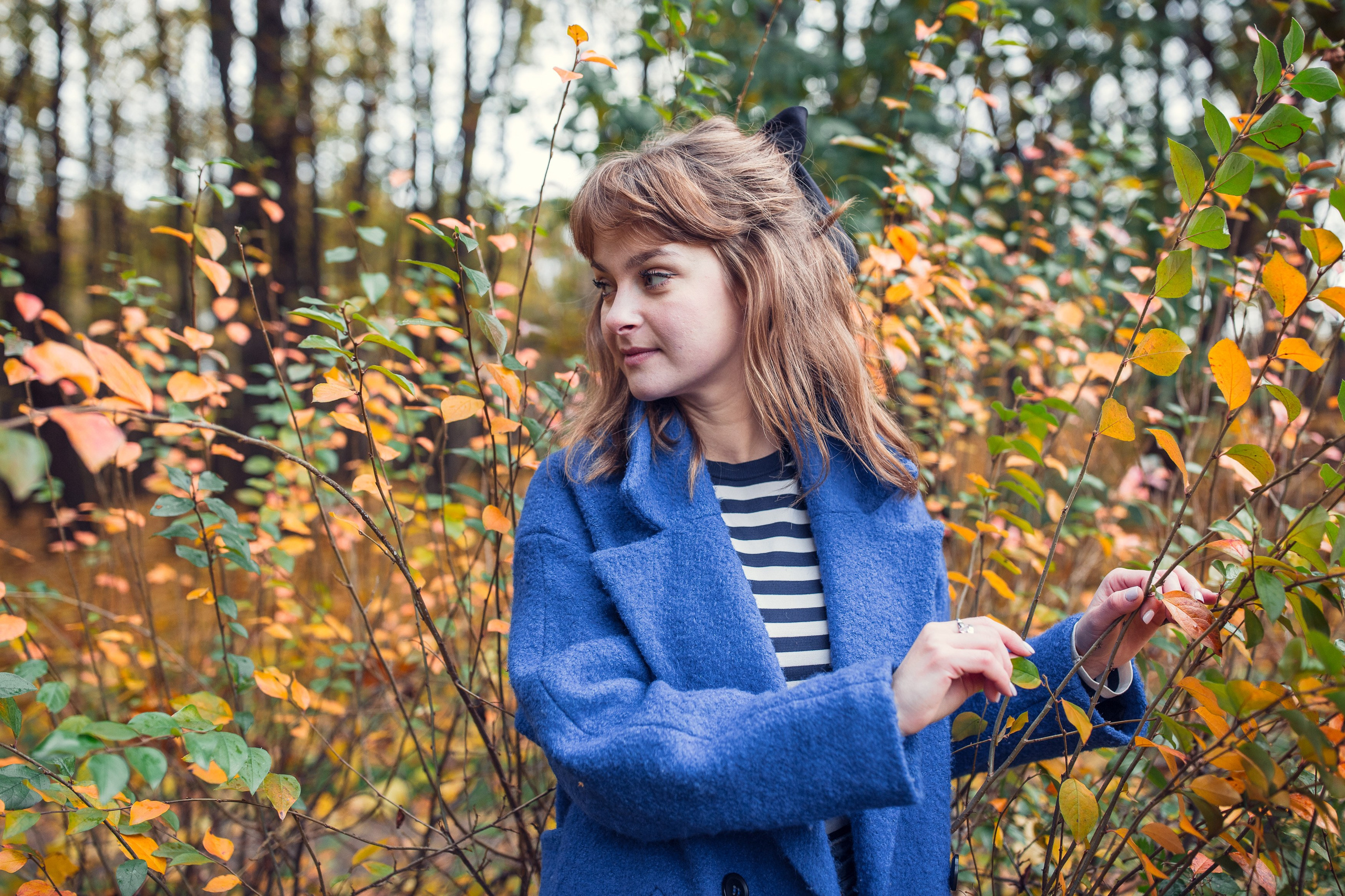 Осенняя прогулка Анны в Кусково. Фотограф — Евгений Свистков