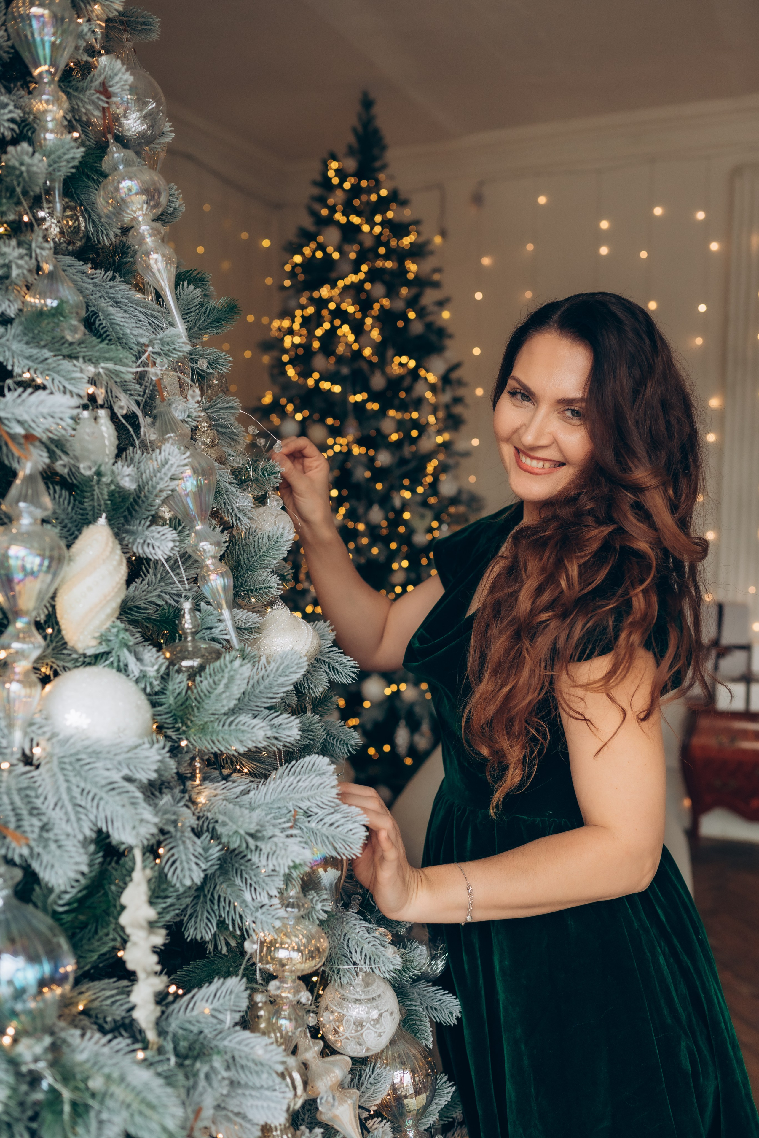 Новогодняя съемка Ксюша с дочками. Семейный фотограф в Тюмени Ксения Мязитова