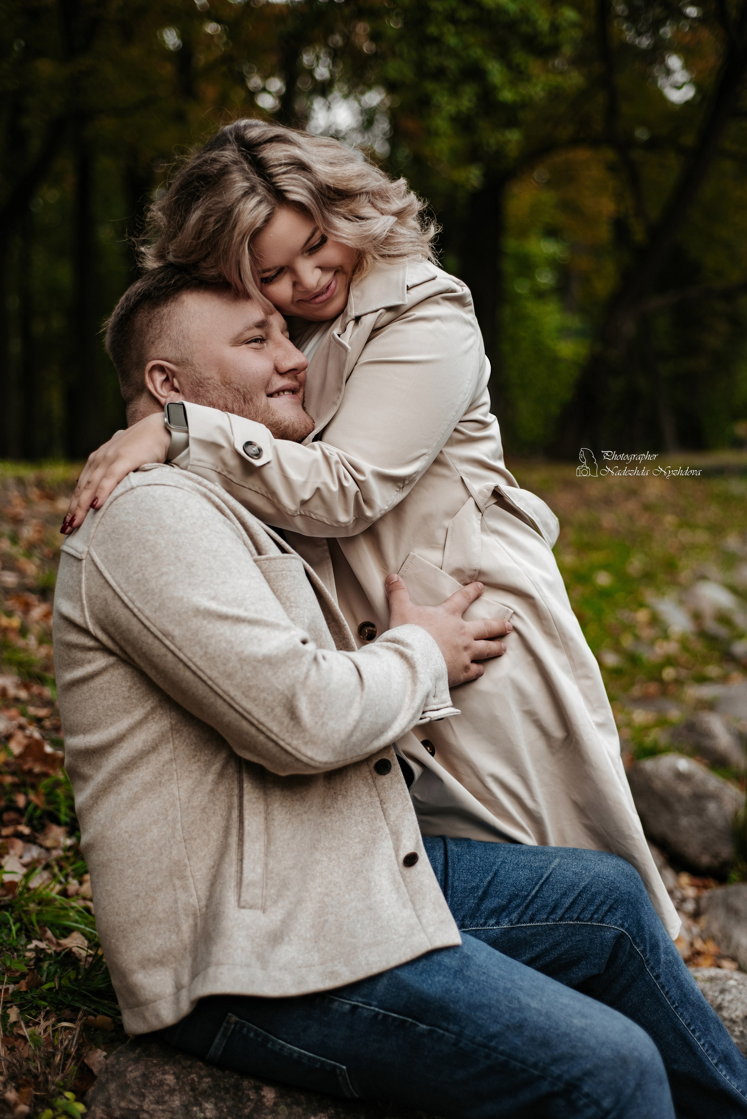 Осенняя прогулка с Каролиной, Владиславом и Асти ♡. Свадебный фотограф в Санкт-Петербурге Надежда Нуждова