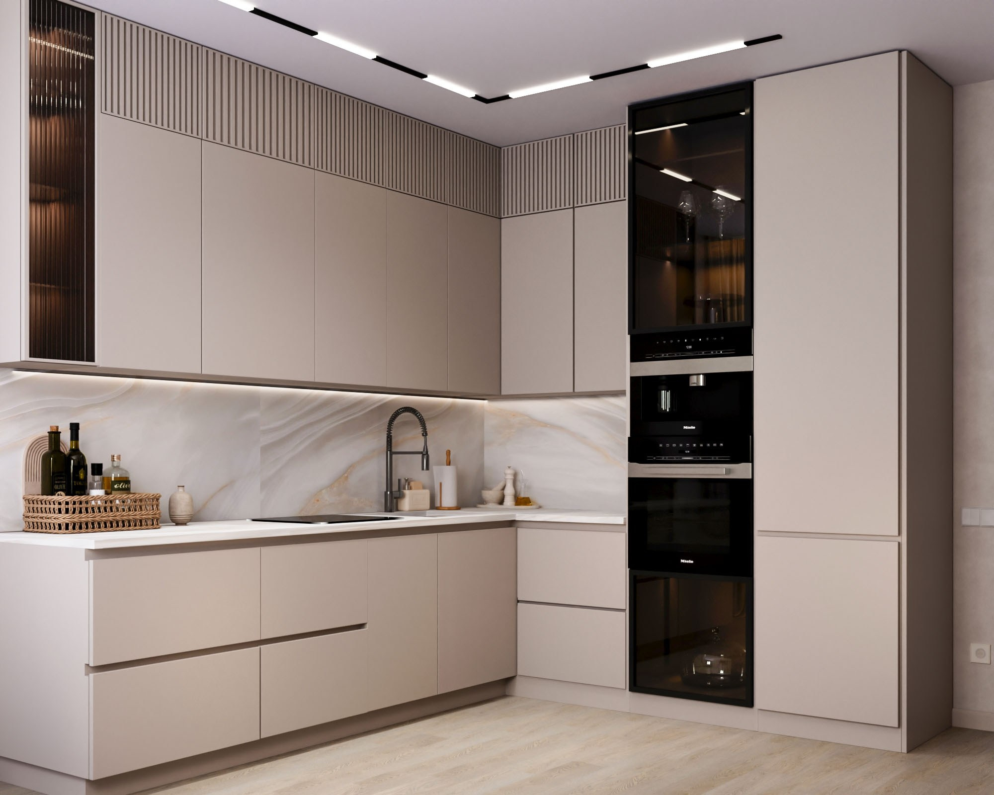 Просторная стильная двушка г. Краснодар. Батракова Наталья дизайнер интерьеров Санкт-Петербург Москва Архангель