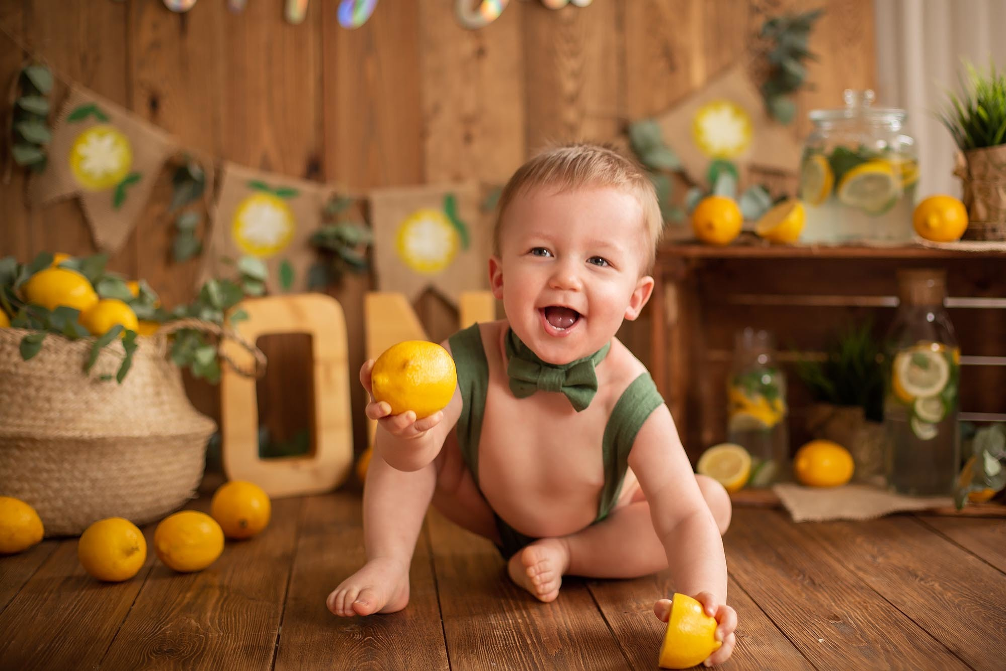 Стилизованная фотоссесия первого годика малыша. Семейный и детский фотограф в Сочи Наталья Вербицкая