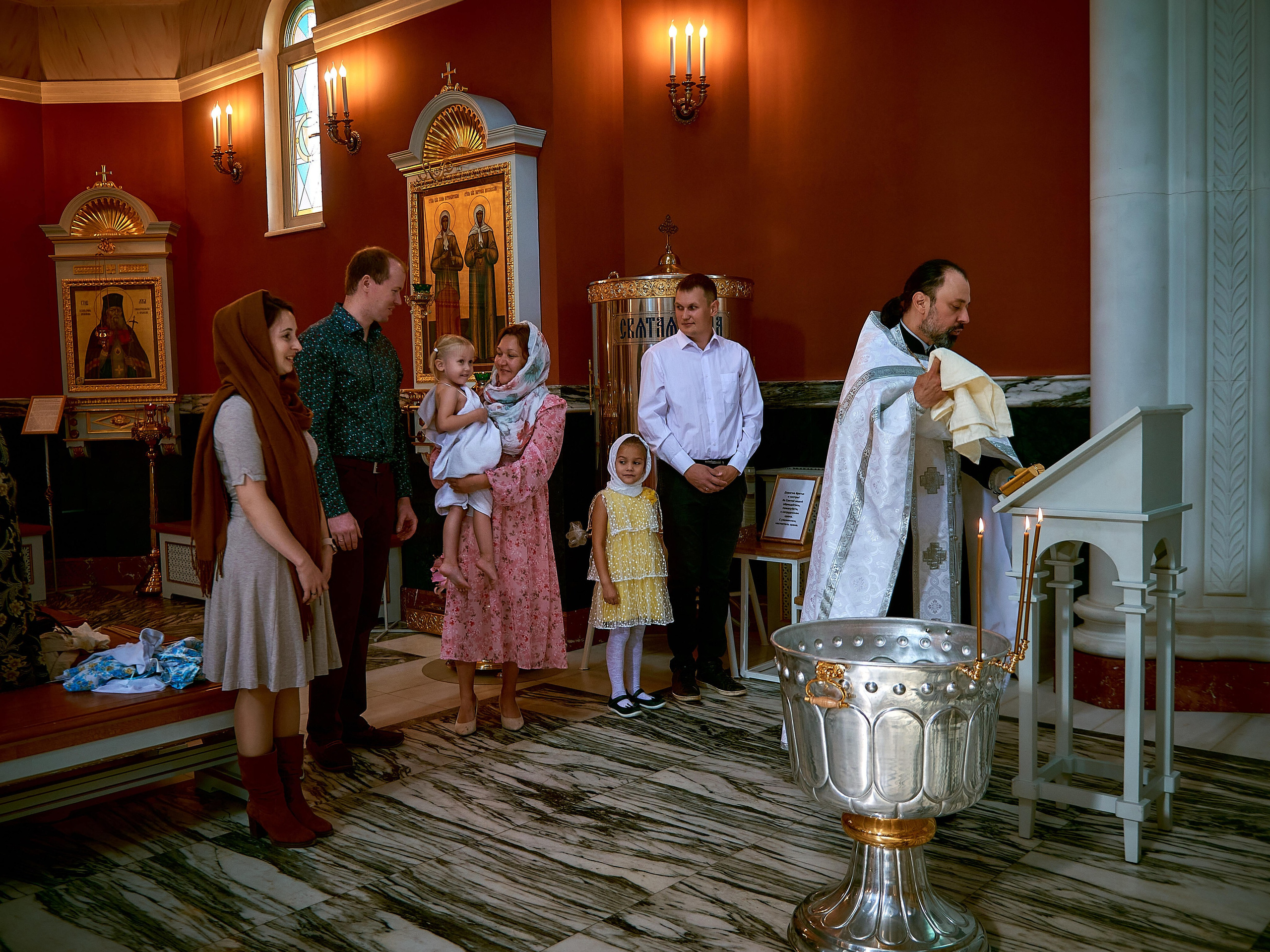 Крещение Кристины | Храм «Спас на Каменке». Свадебный фотограф в Санкт-Петербурге Славин Денис