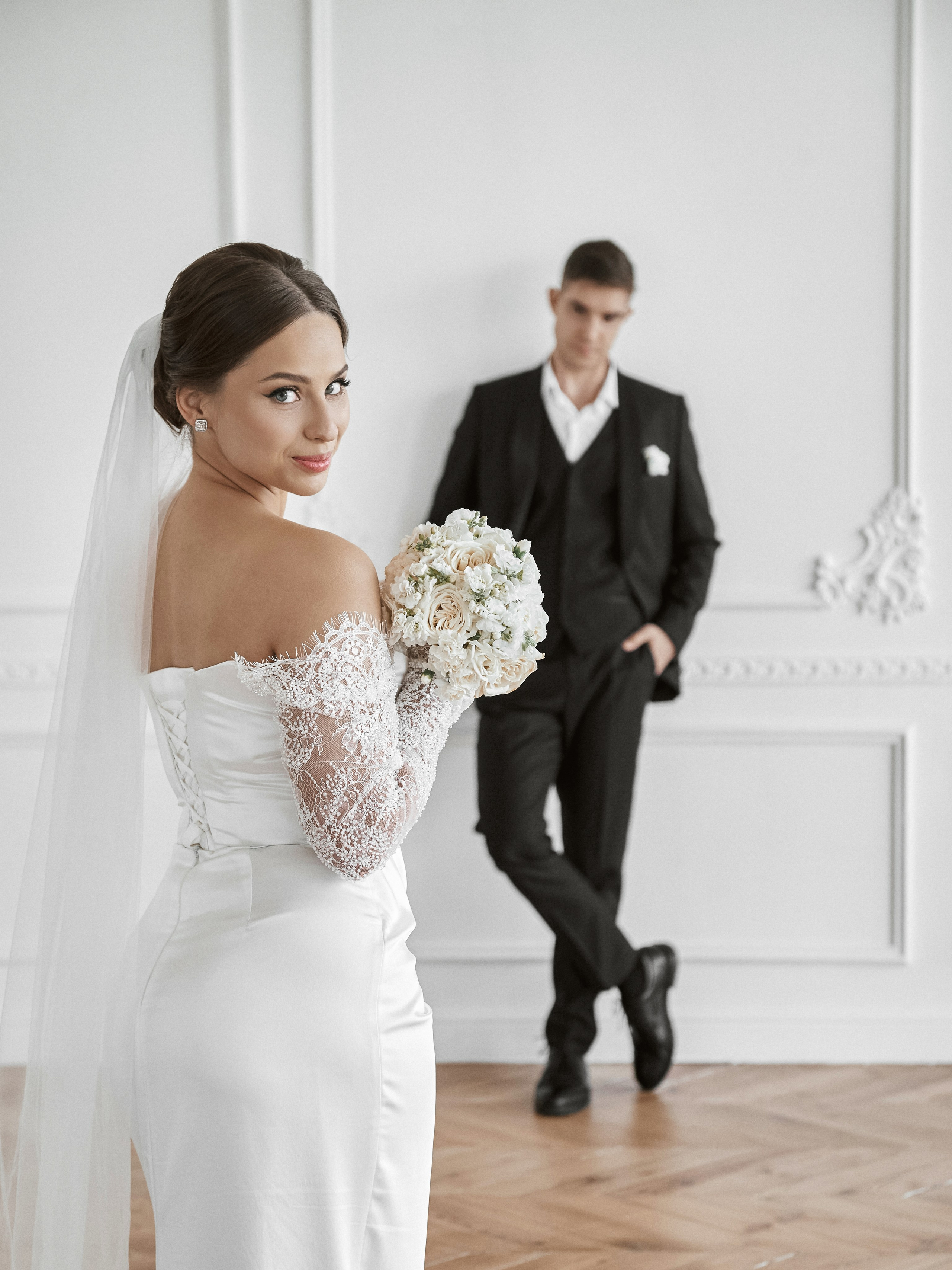 Классическая свадебная фотосессия пары