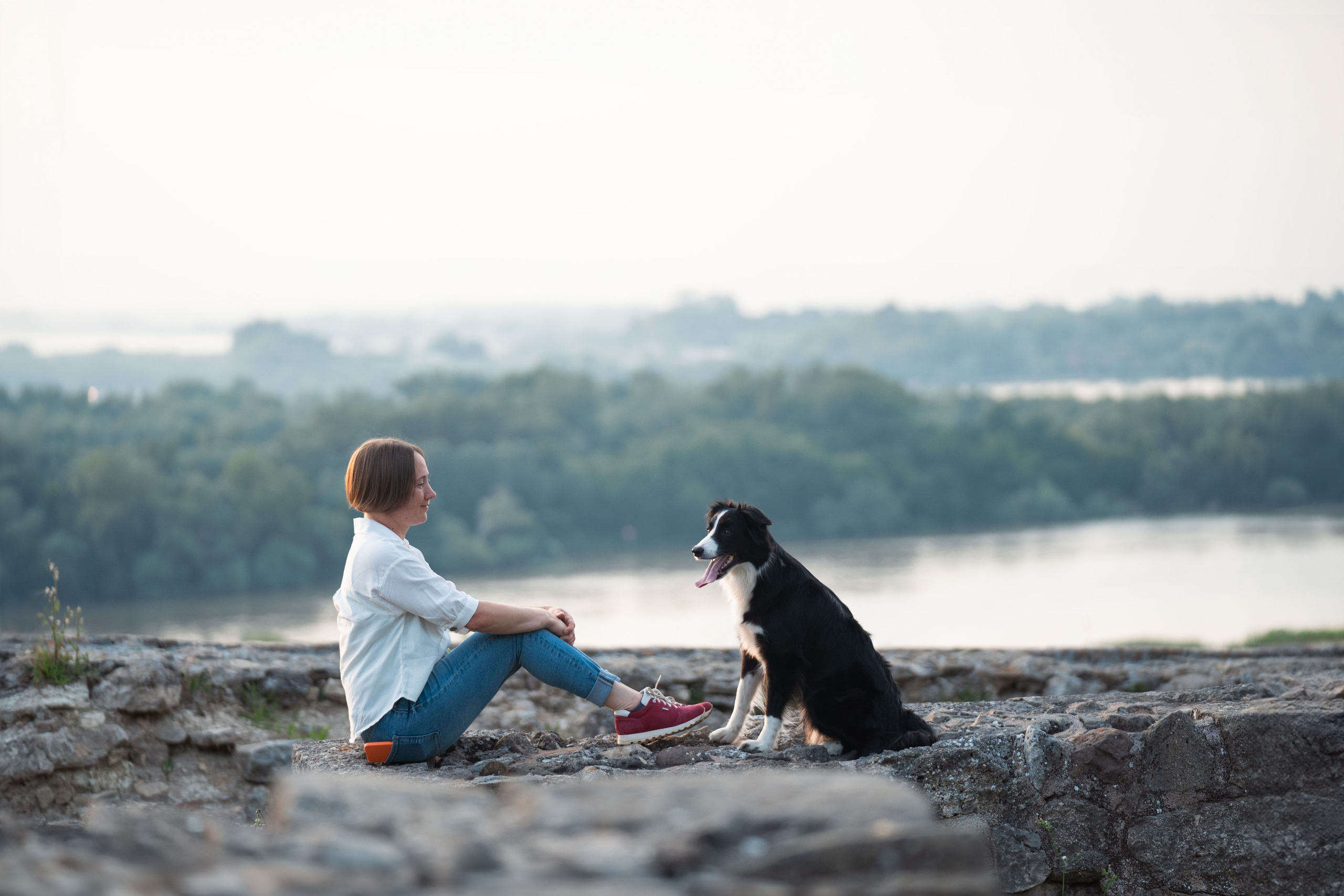 Белград, Калемегдан. Таня и Шегги. Фотограф анималист