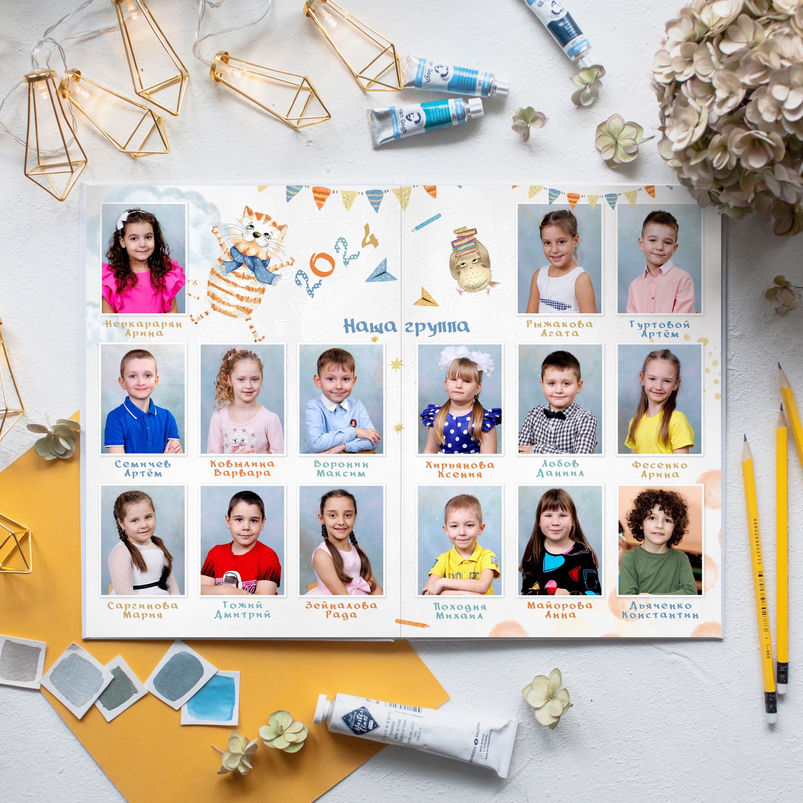 Образцы выпускных фотокниг для детского сада. Детский школьный и семейный фотограф в Краснодаре