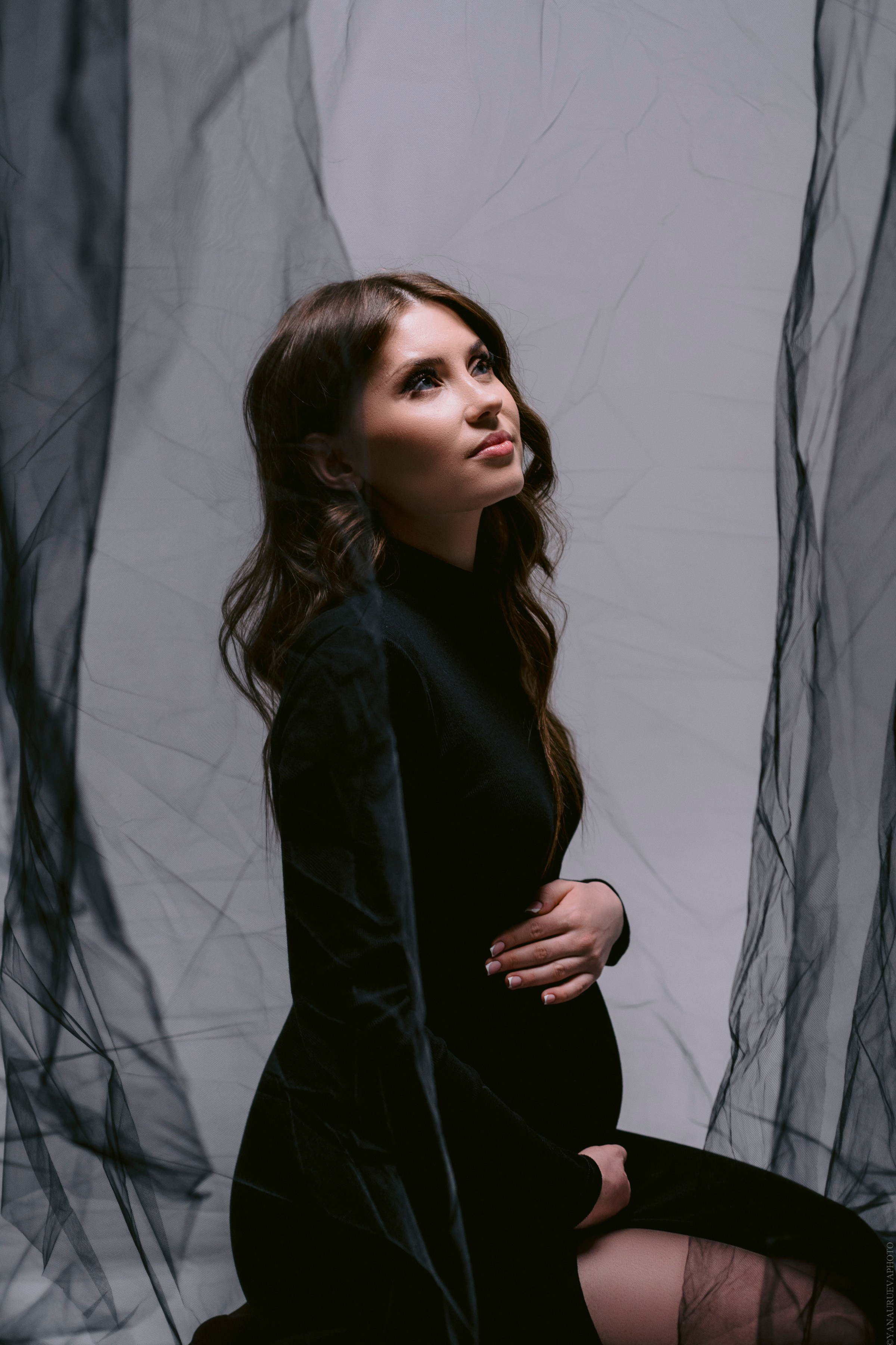 стильная модная фотосессия беременности