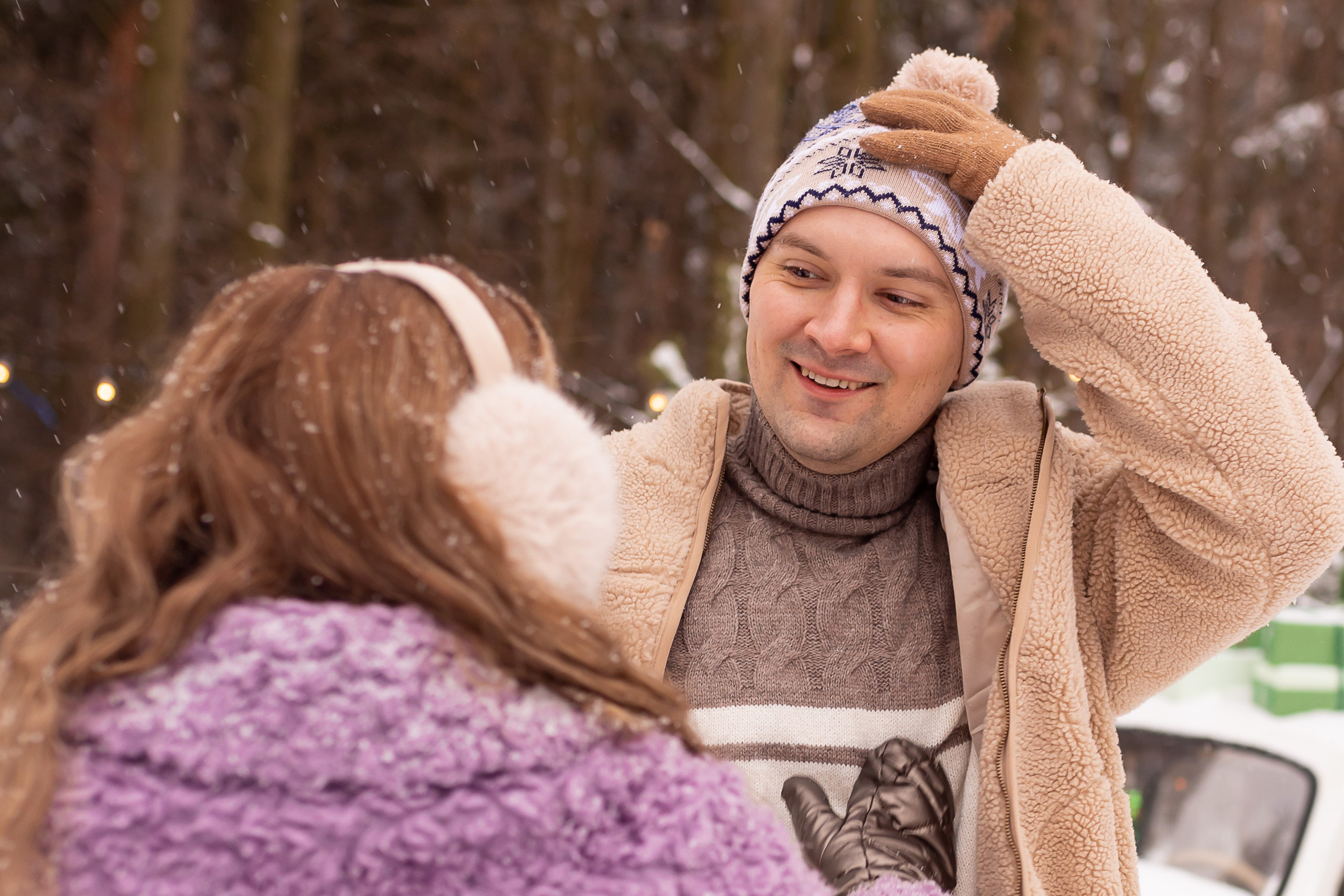 Первый снег в Декабре 2024. Семейный и детский фотограф в городе Подолск МО Крылова Ирина