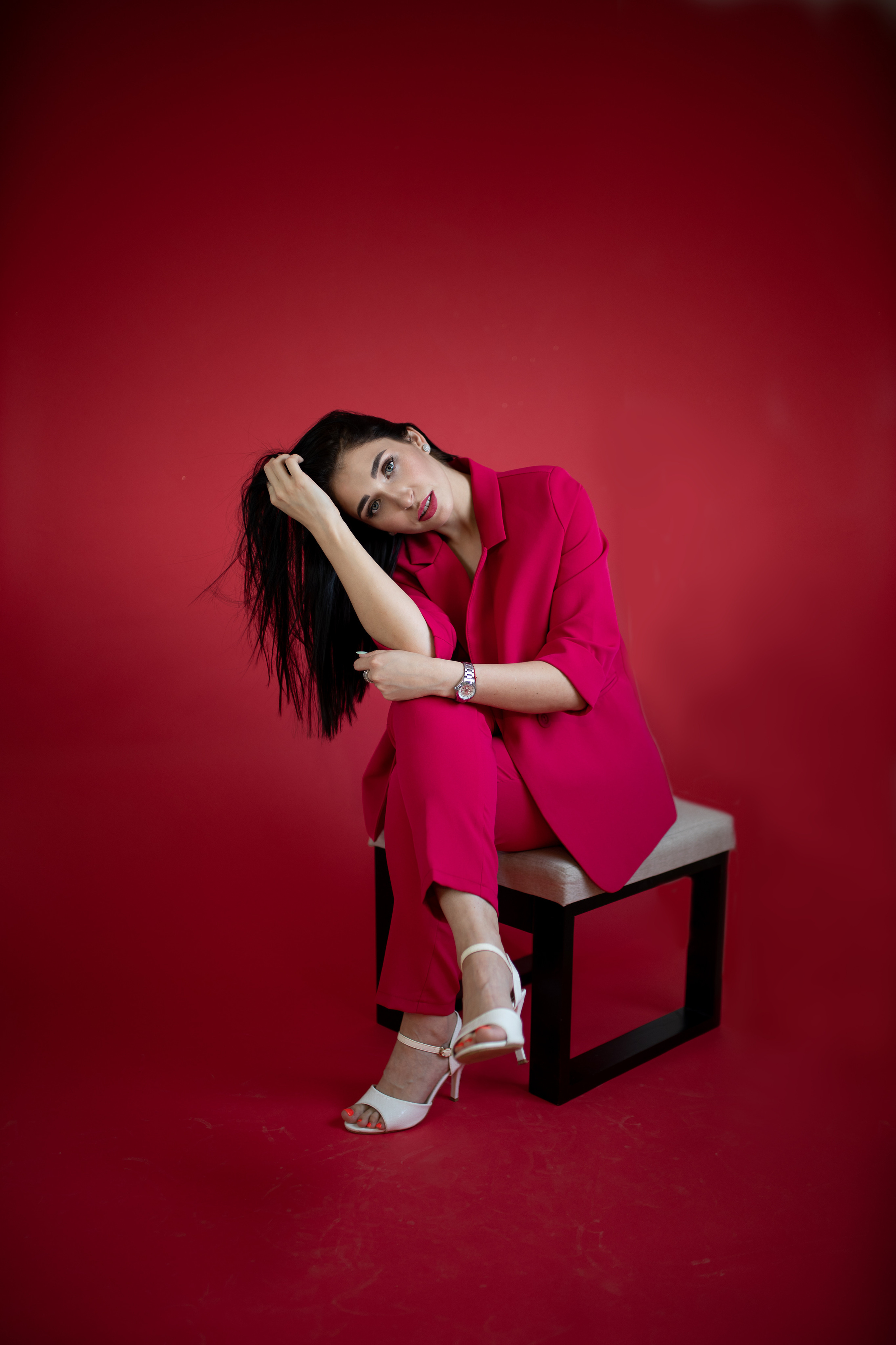 Ledy in red (Парабель, фотостудия). Семейный и детский фотограф София Шарабурко, Томская область