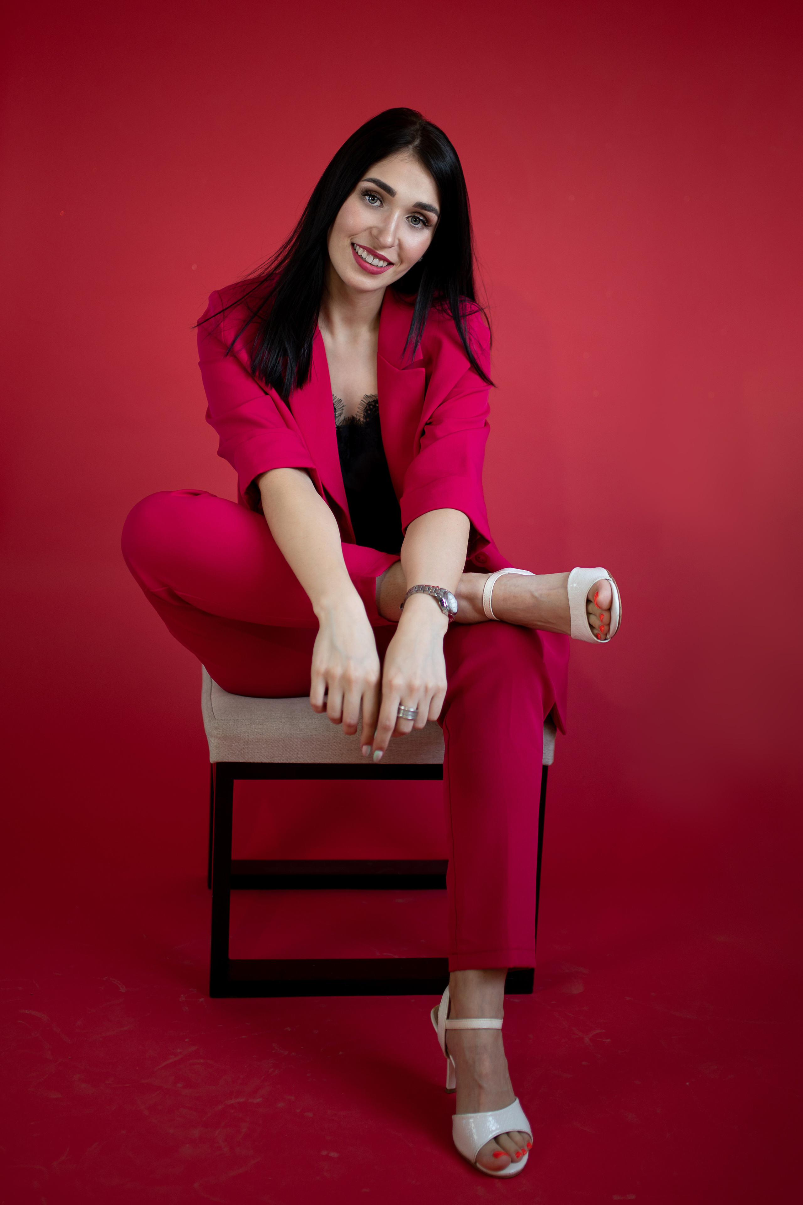 Ledy in red (Парабель, фотостудия). Семейный и детский фотограф София Шарабурко, Томская область