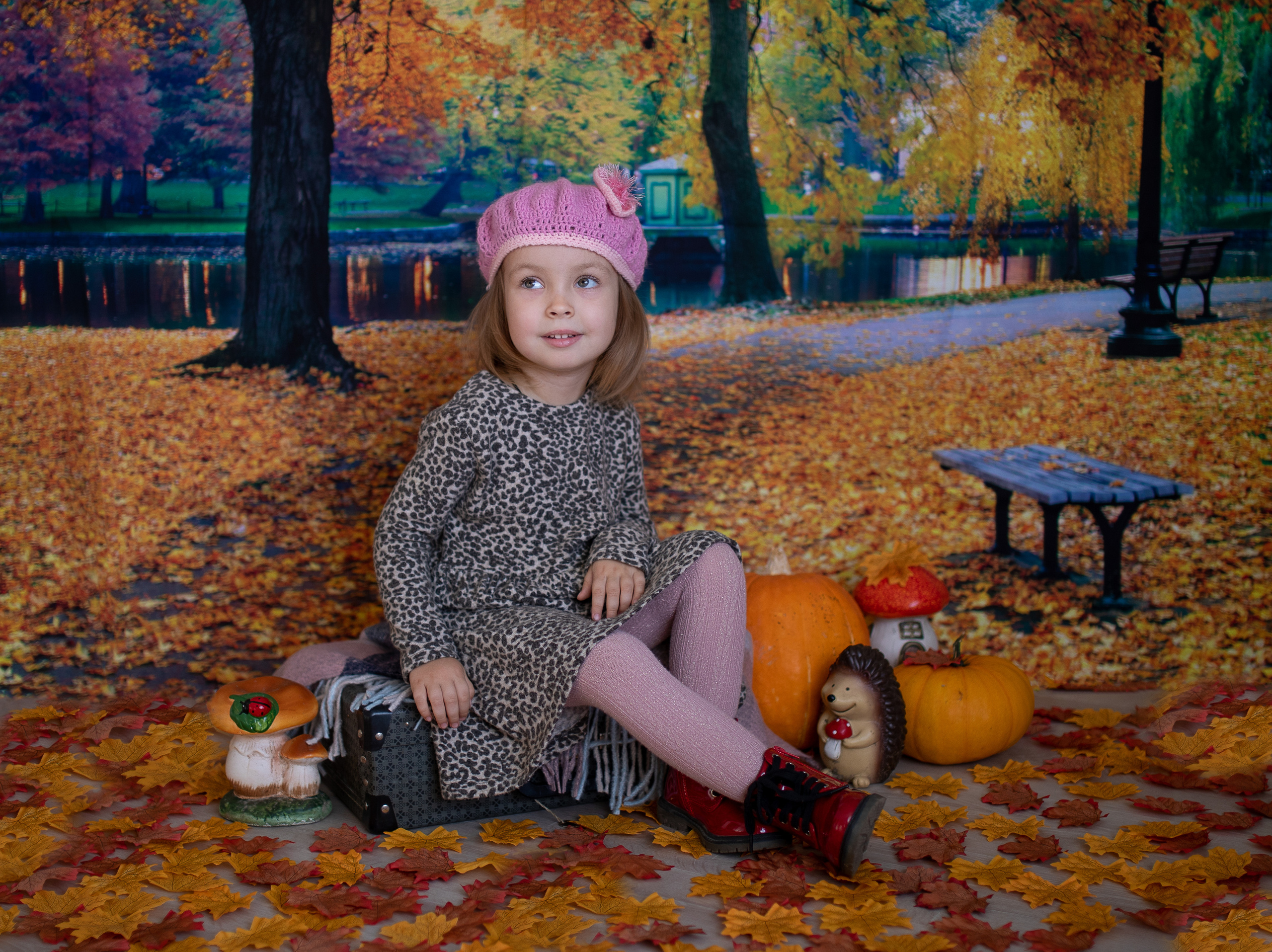 Осенний парк. Семейный и детский фотограф София Шарабурко, Томская область