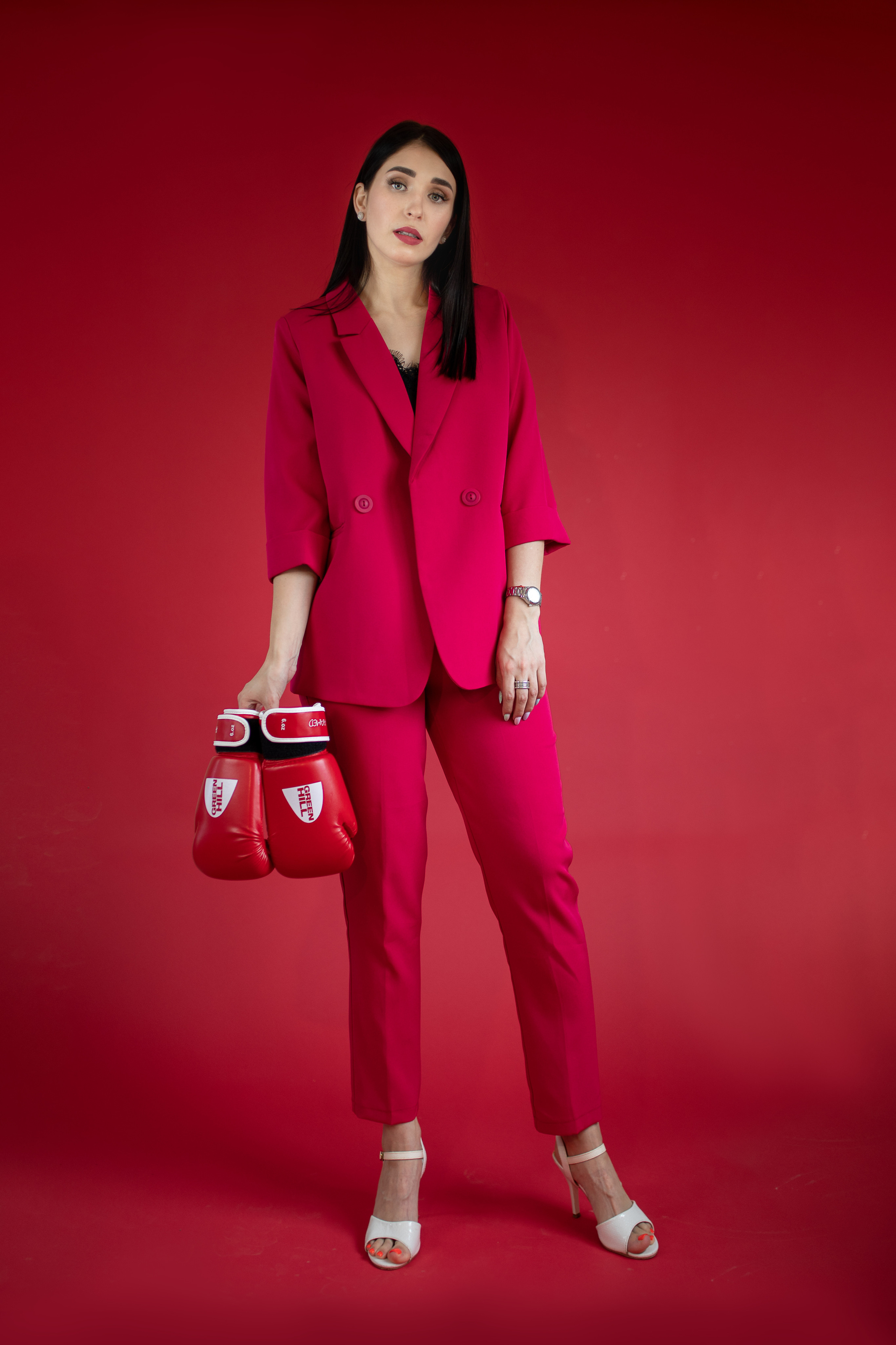 Ledy in red (Парабель, фотостудия). Семейный и детский фотограф София Шарабурко, Томская область