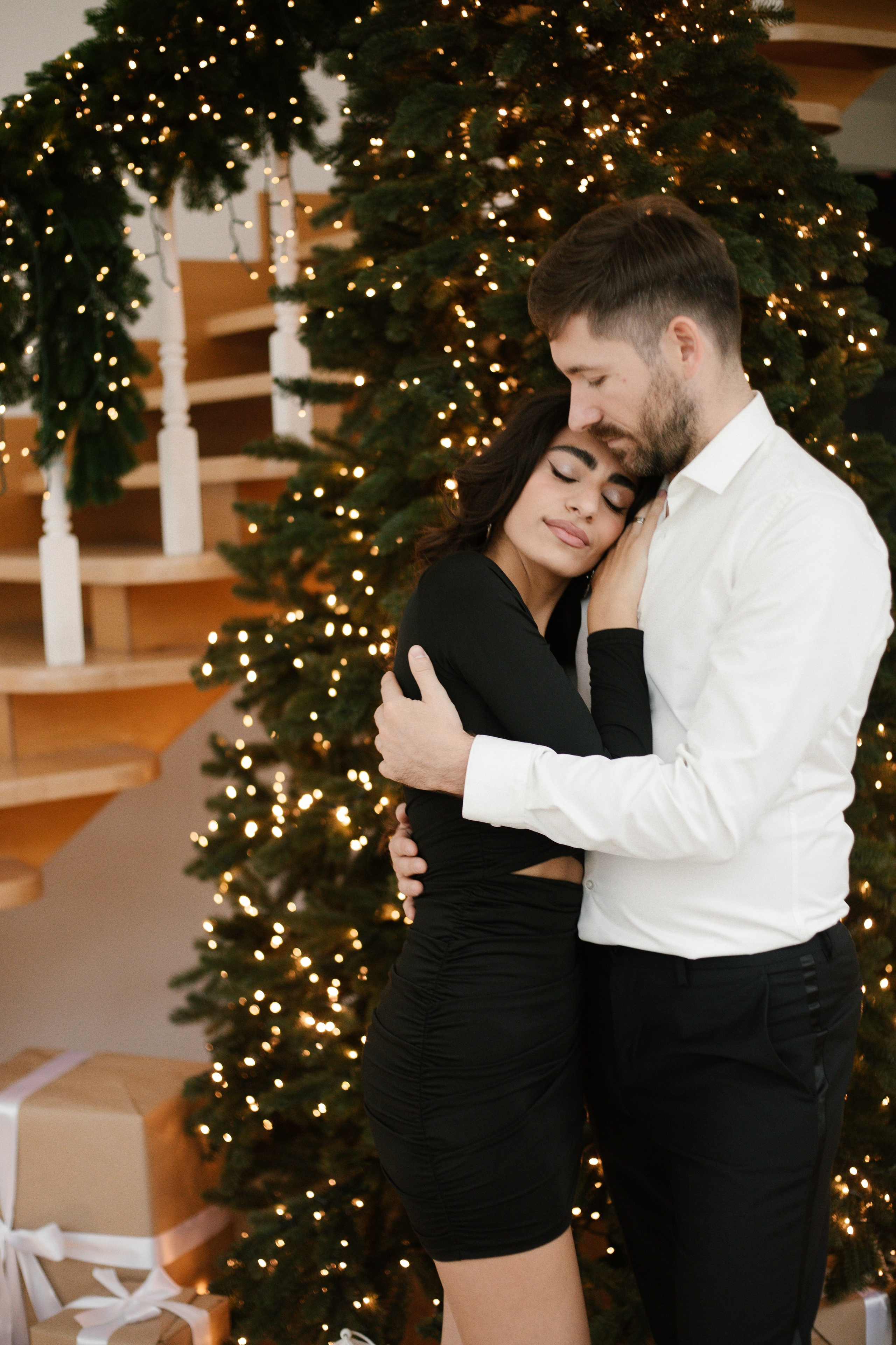 Новогодняя фотосессия для пары. Свадебный и семейный фотограф Анастасия Романова в Москве и Московской области