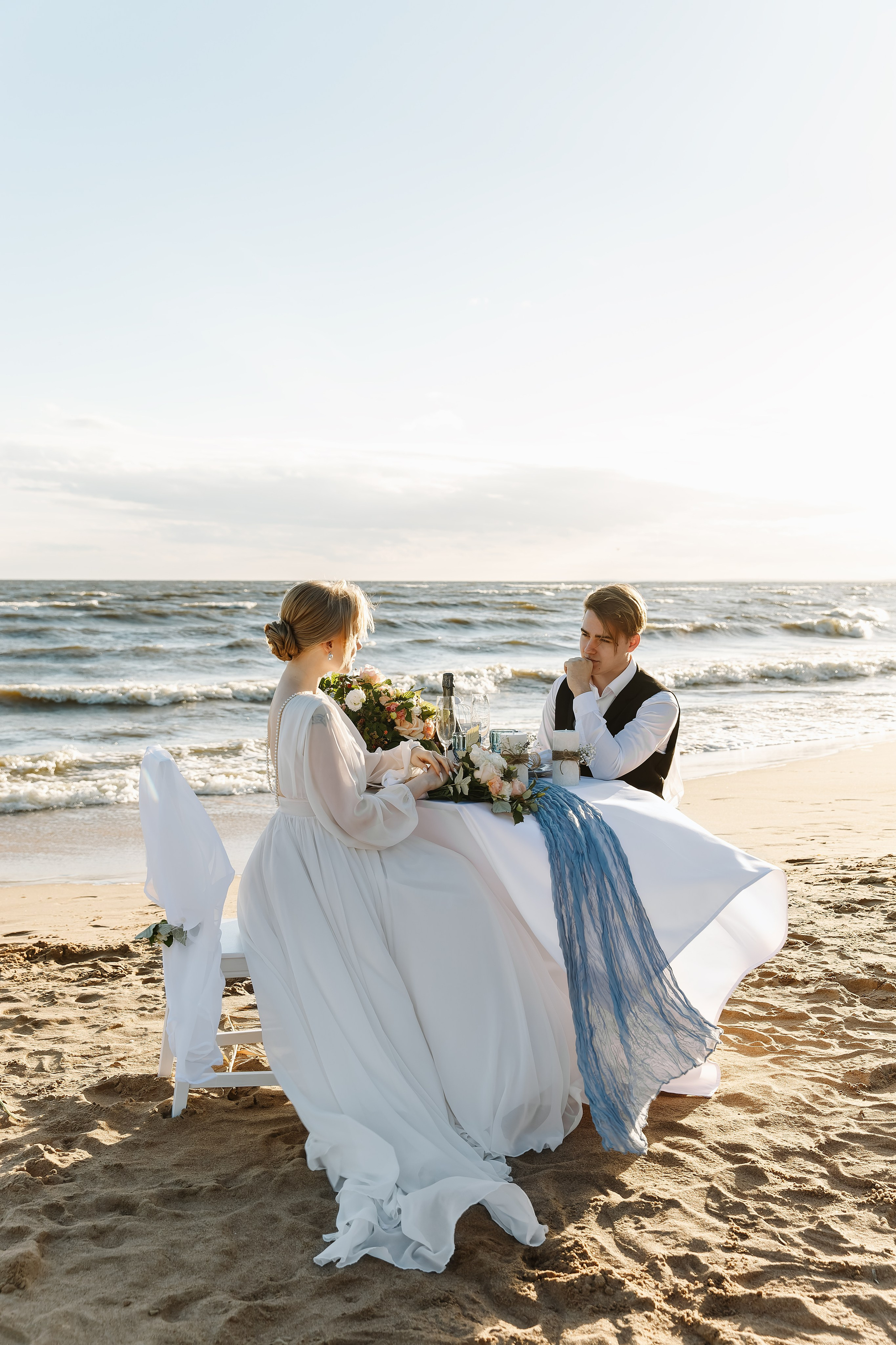Яна и Давид — свадебная фтосессия на заливе. Свадебный и портретный фотограф в Санкт-Петербурге Анна Демьянова