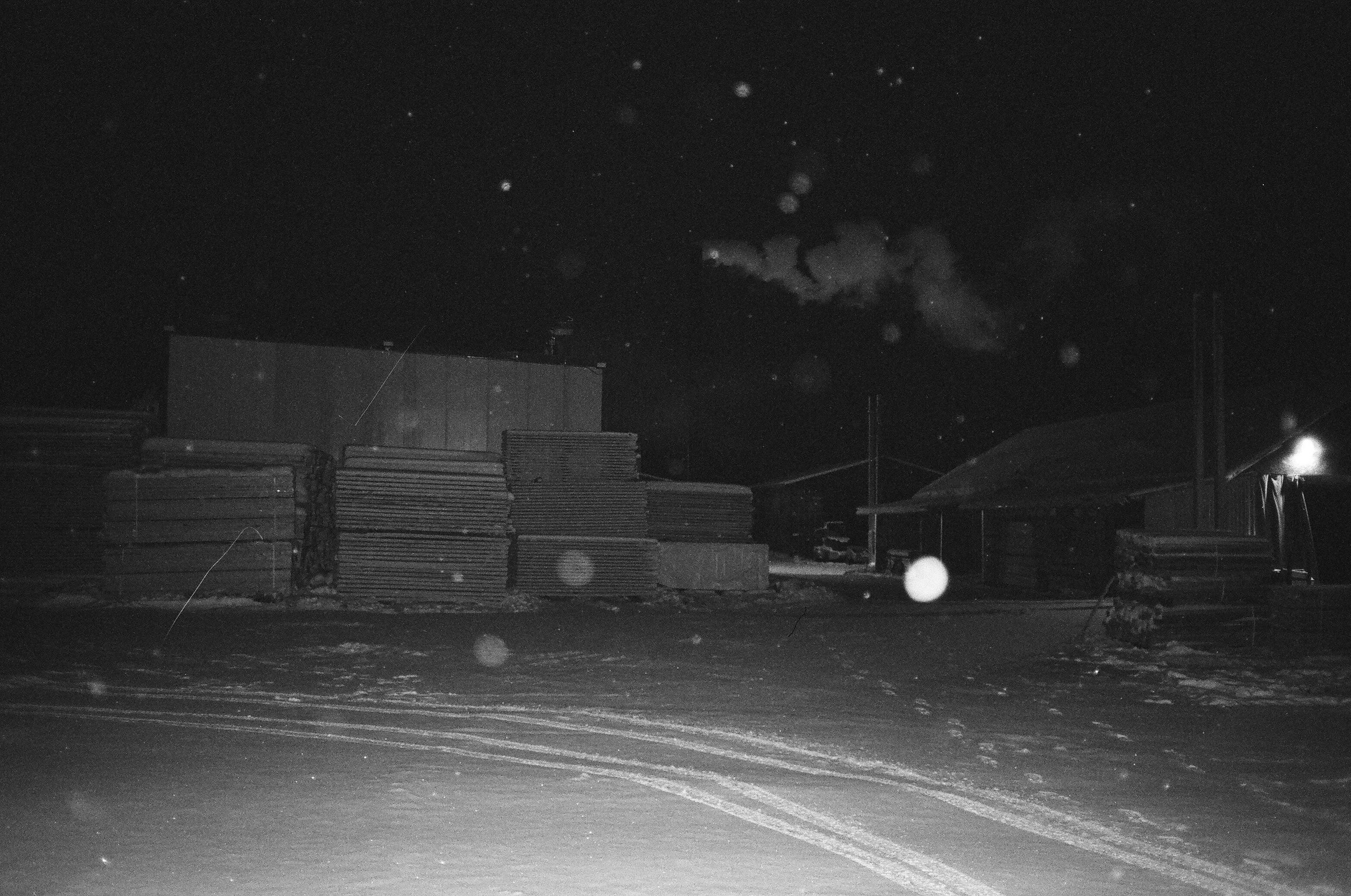 Village in snow. Pavlov Arts