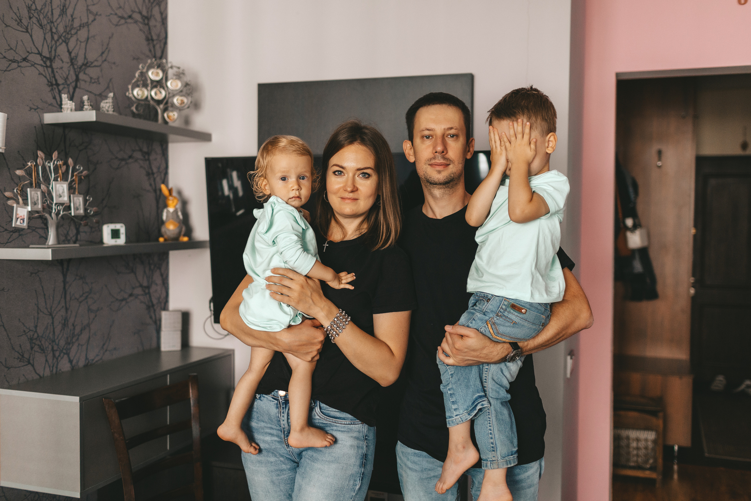 Фотосессия дома. Анна и ее семья. Семейный и детский фотограф и видеограф в Москве, Дрокина Наталья