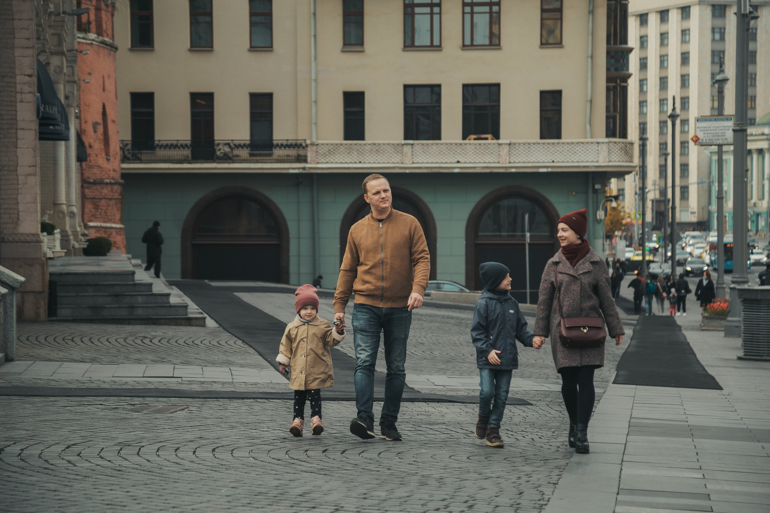 Семейная фотосессия на улице. Семейный и детский фотограф и видеограф в Москве, Дрокина Наталья