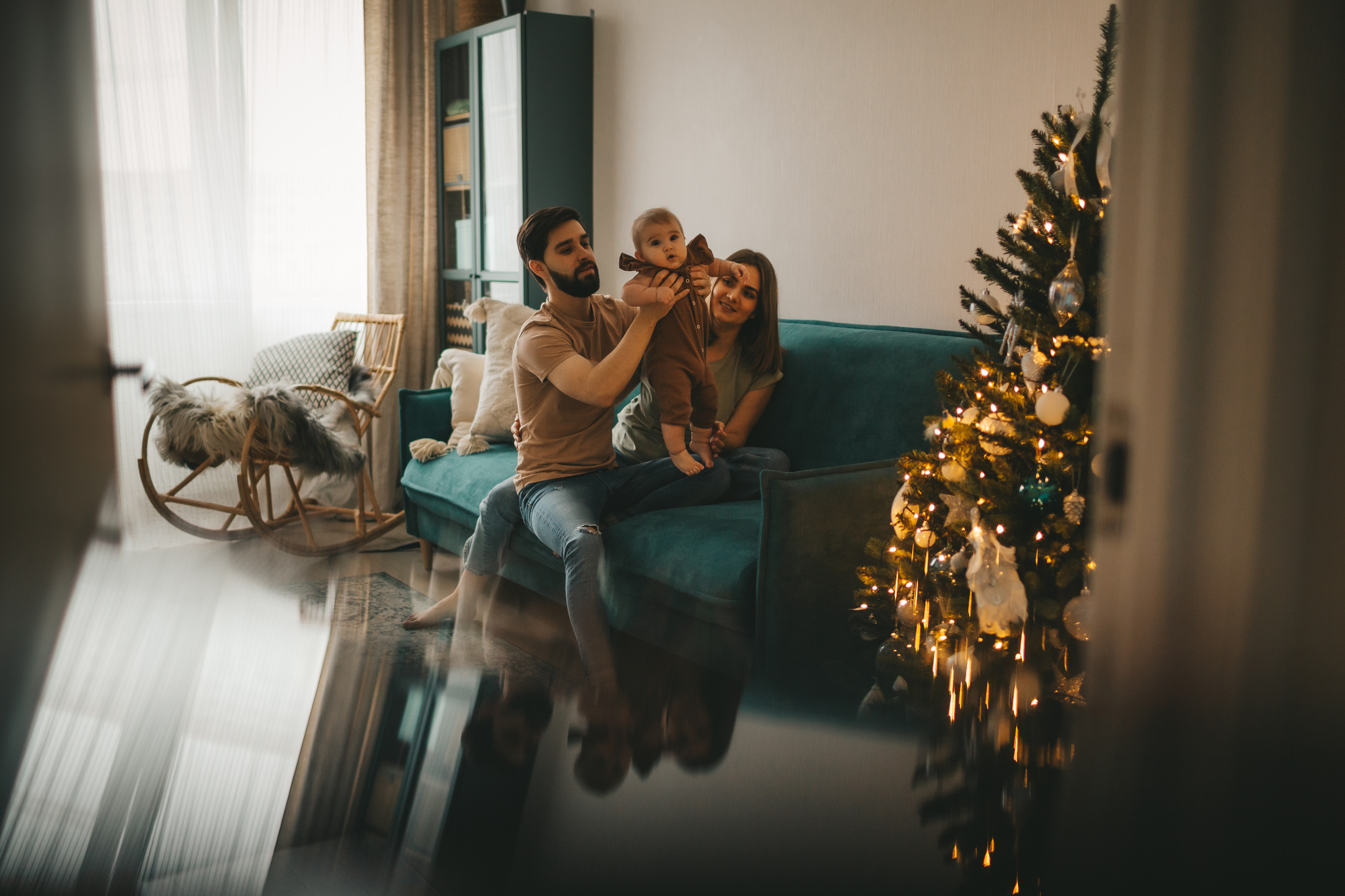 Новогодняя фотосессия дома у семьи Ермолкиных. Семейный и детский фотограф и видеограф в Москве, Дрокина Наталья