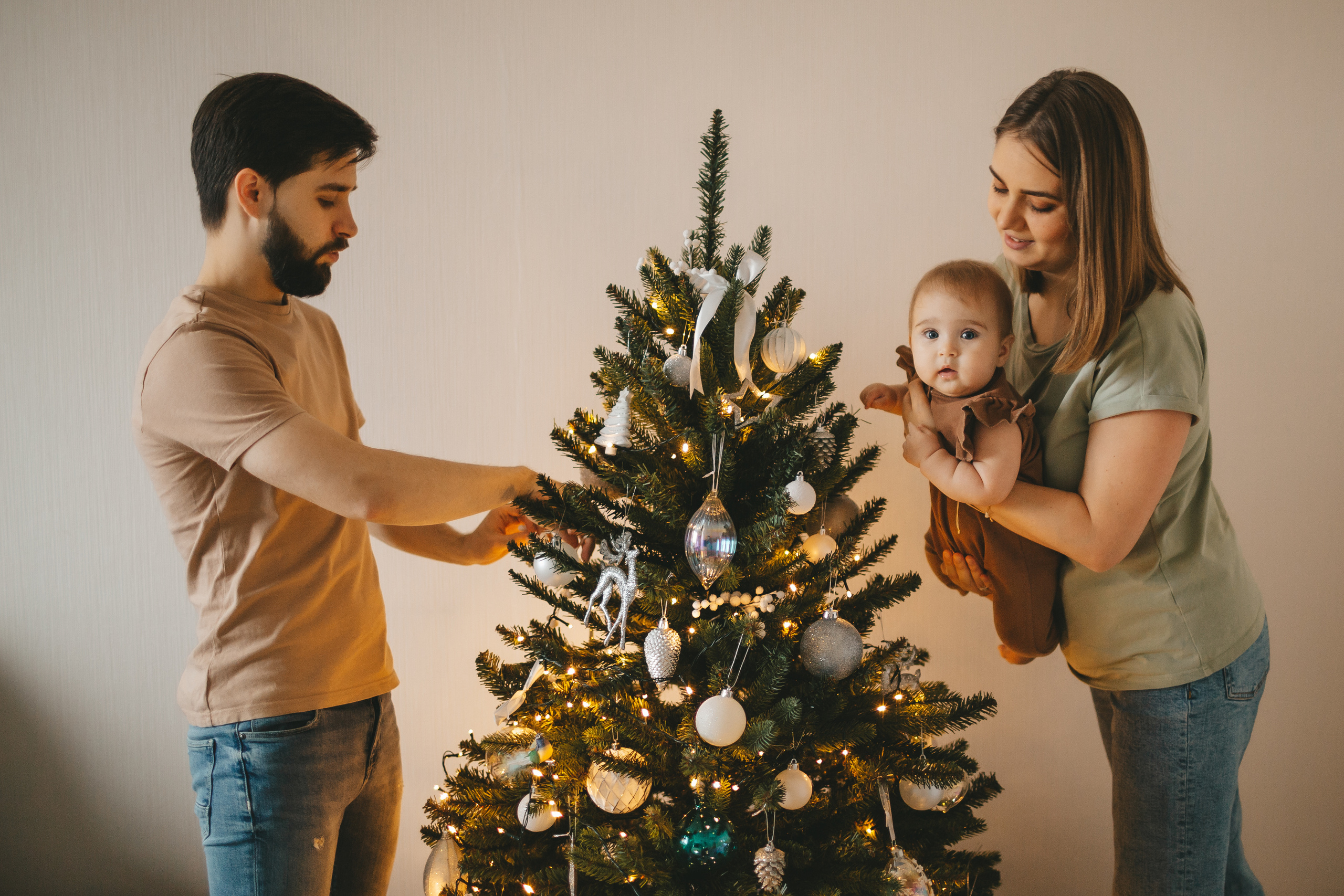 Новогодняя фотосессия дома у семьи Ермолкиных. Семейный и детский фотограф и видеограф в Москве, Дрокина Наталья
