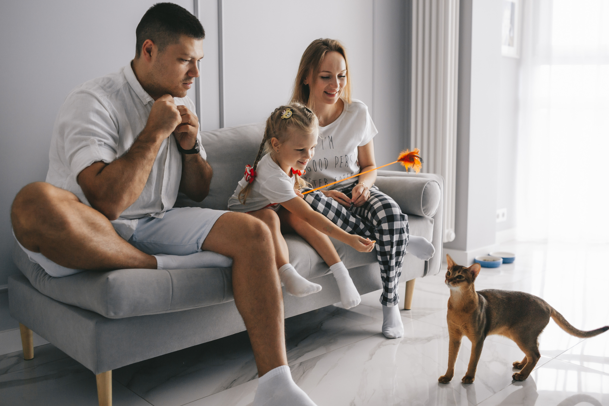 Семейная фотосессия с котиком. Семейный и детский фотограф и видеограф в Москве, Дрокина Наталья