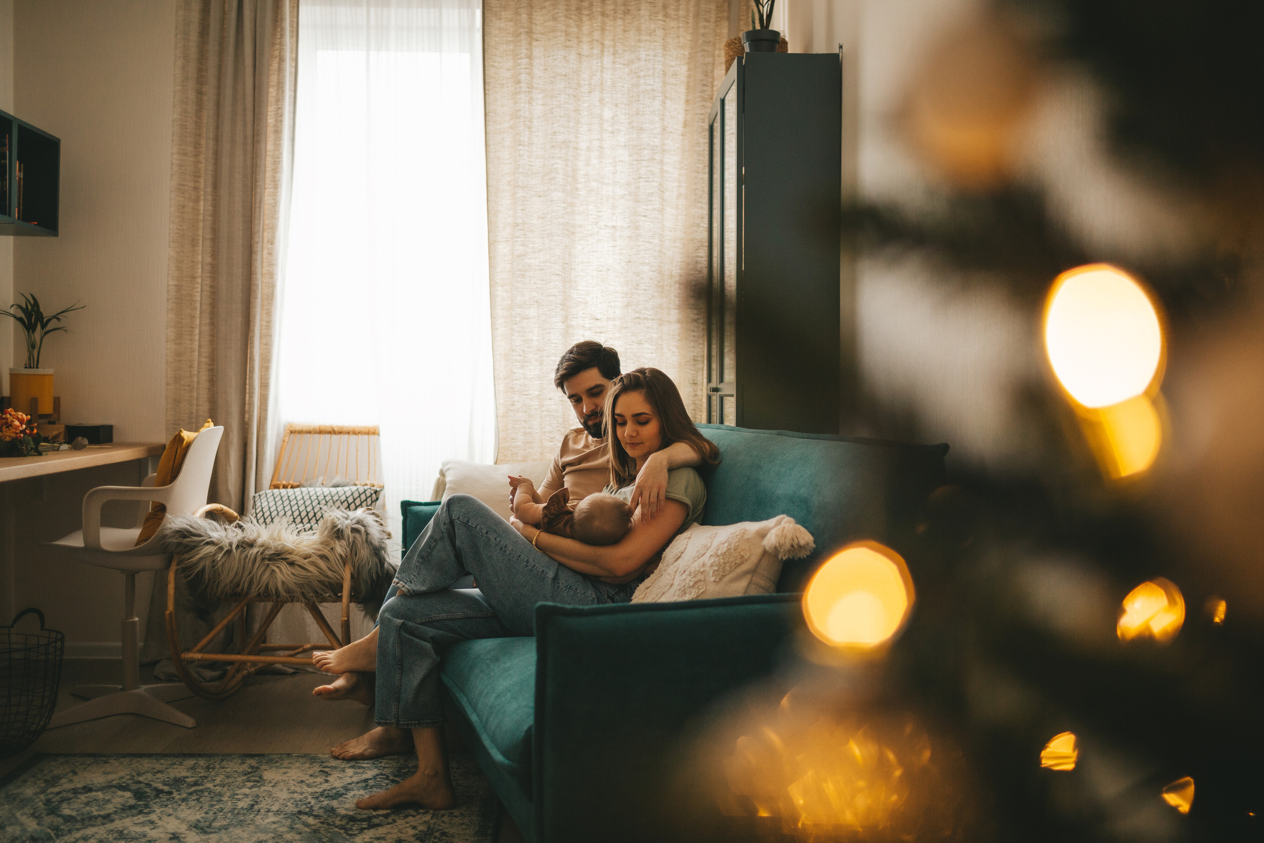 Новогодняя фотосессия дома у семьи Ермолкиных. Семейный и детский фотограф и видеограф в Москве, Дрокина Наталья