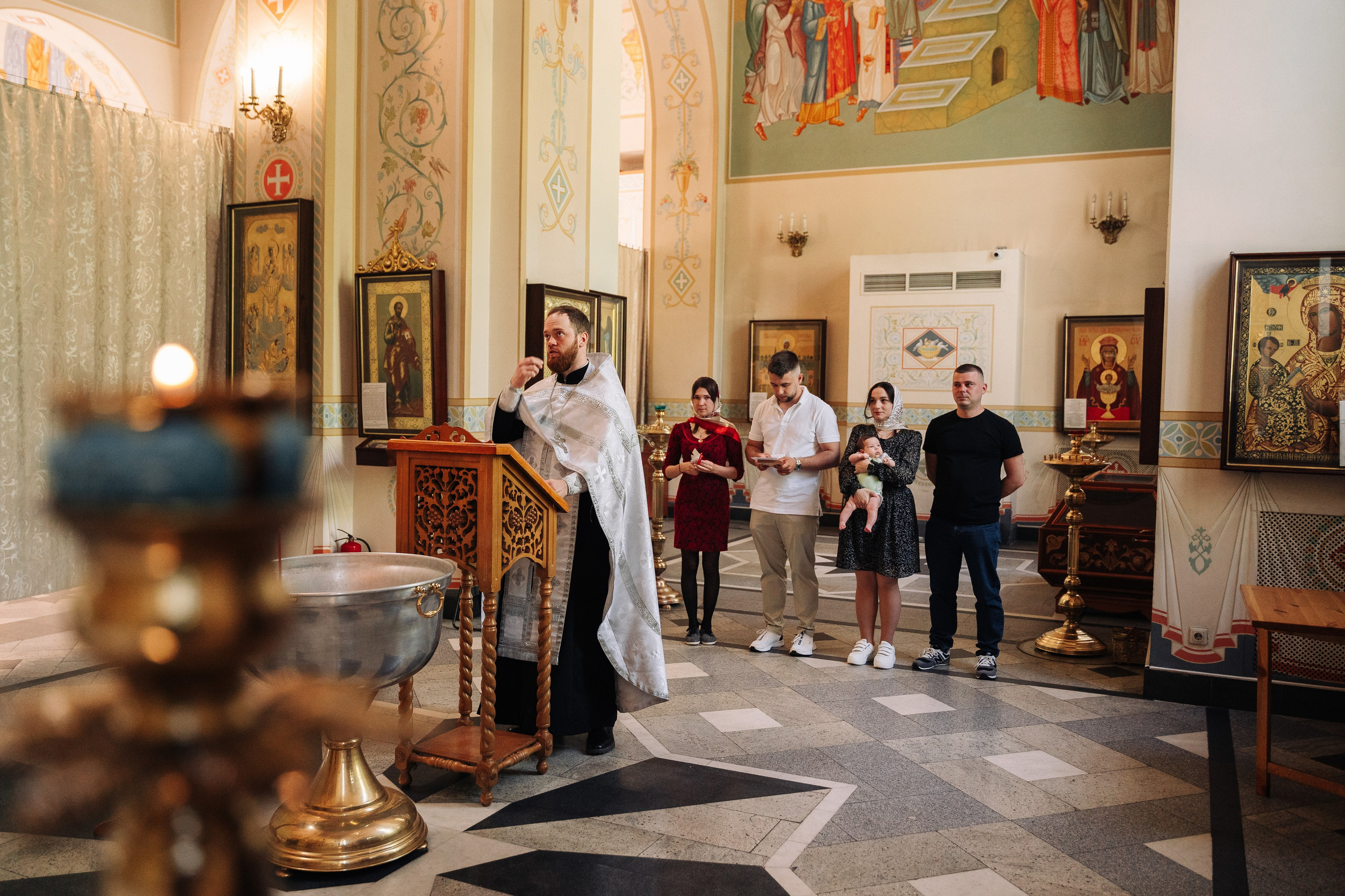 Крещение в Храме Богоявления Господня г. Химки. Свадебный и семейный фотограф в Москве и МО Геннадий Туманцев